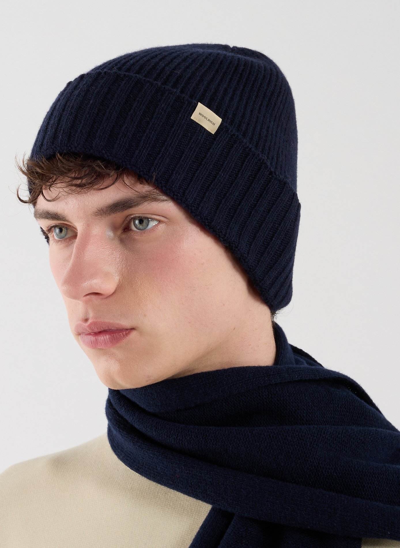 Set of hat and scarf WOOLRICH Blue