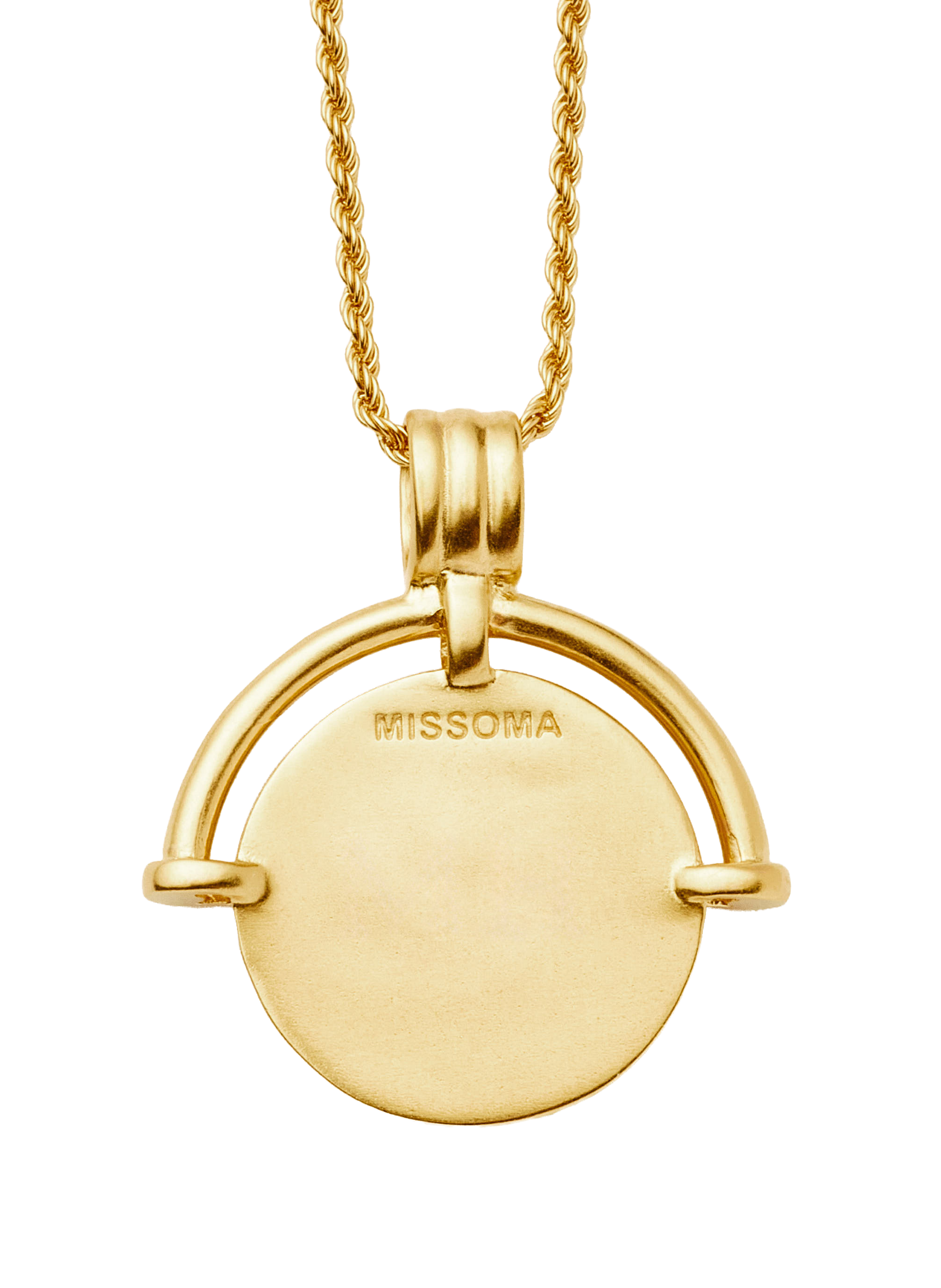 Collier Lucy William avec pendentif rond en laiton et plaqué or MISSOMA Doré
