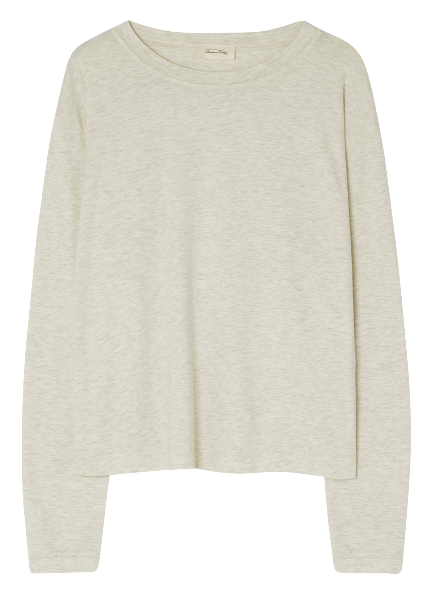 Pull col rond en coton mélangé ypawood AMERICAN VINTAGE Gris