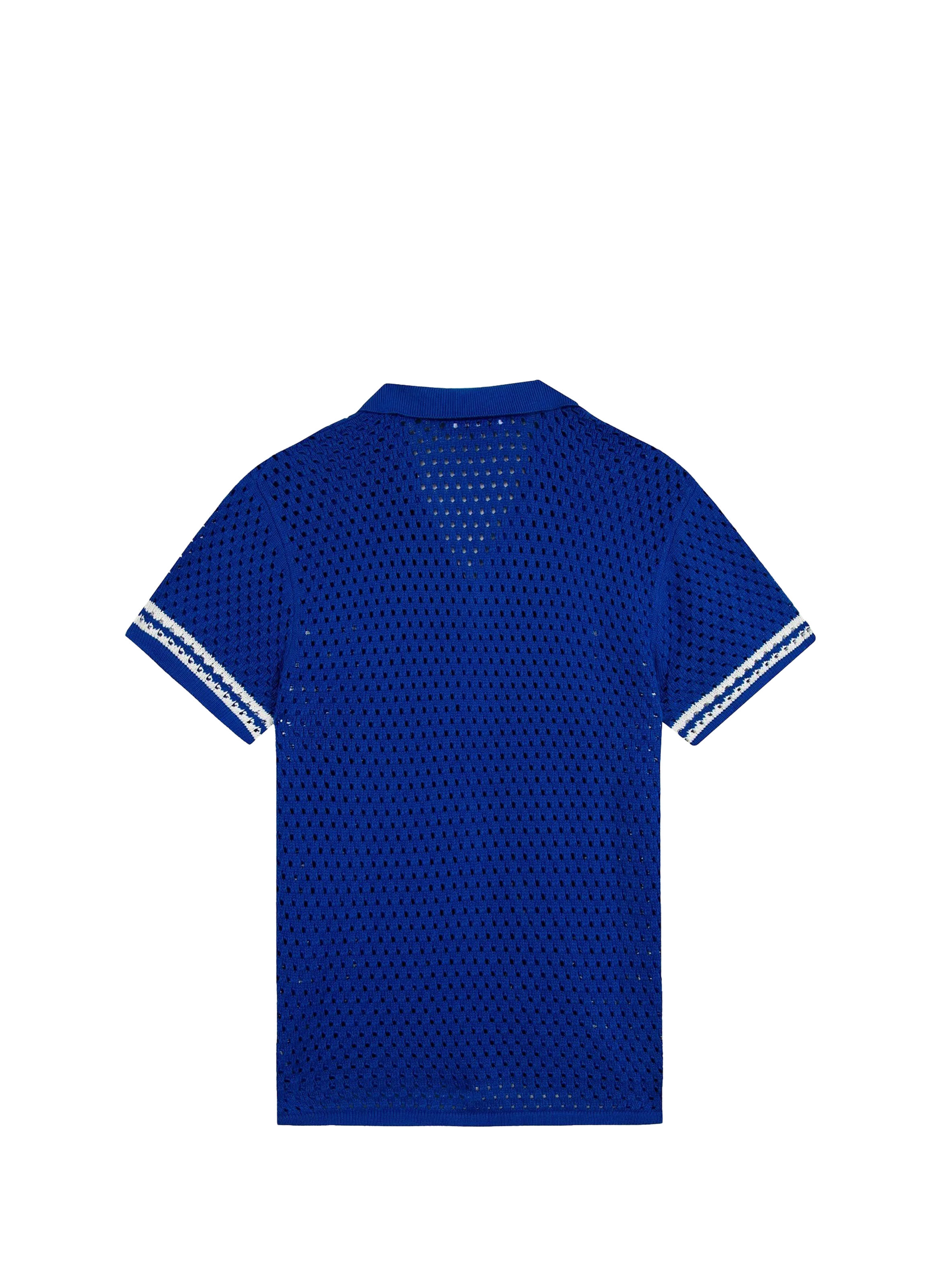 Chemise manches courtes en crochet en coton MAISON LABICHE Blue