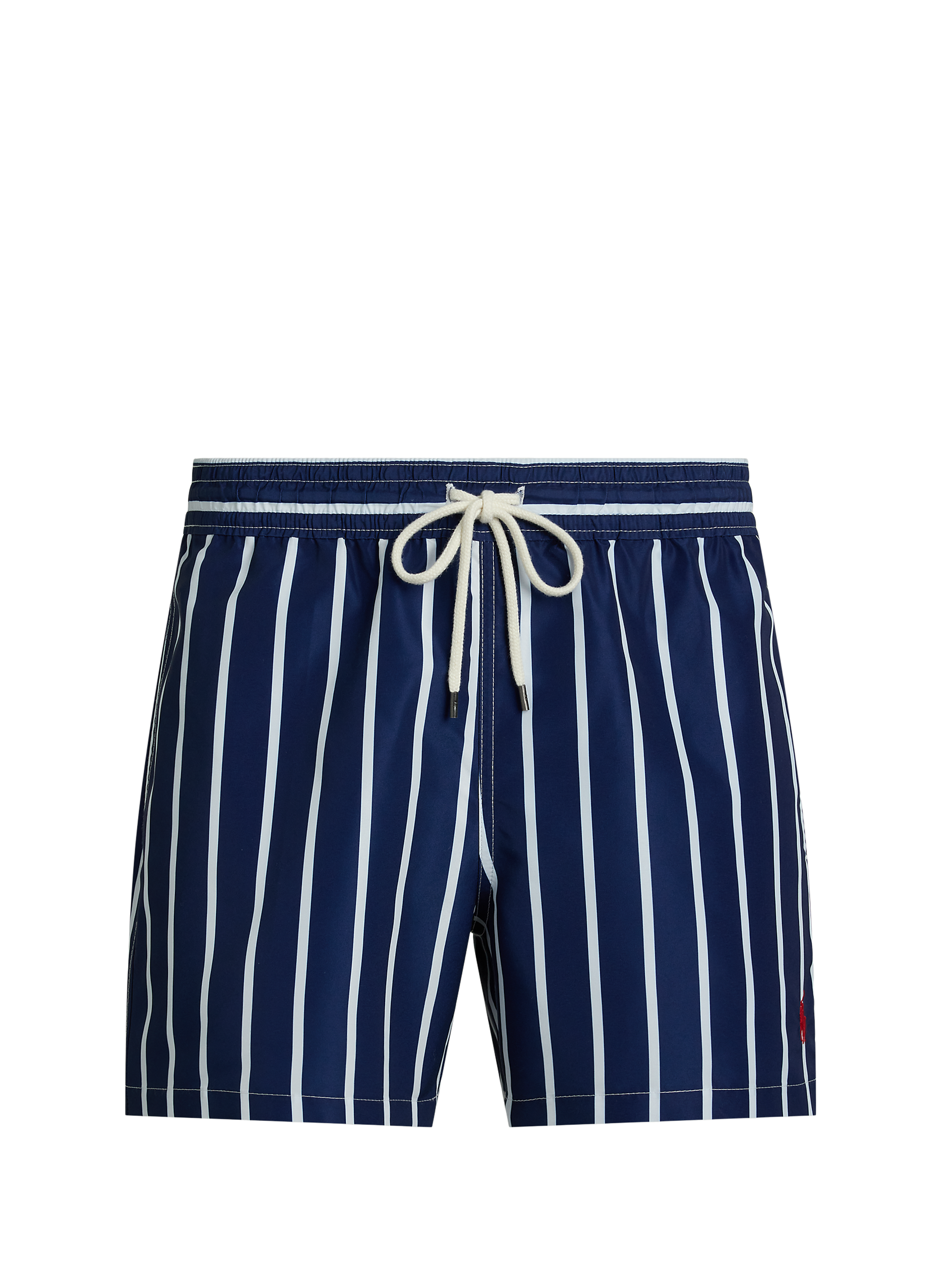 Short droit rayé à logo brodé POLO RALPH LAUREN Bleu