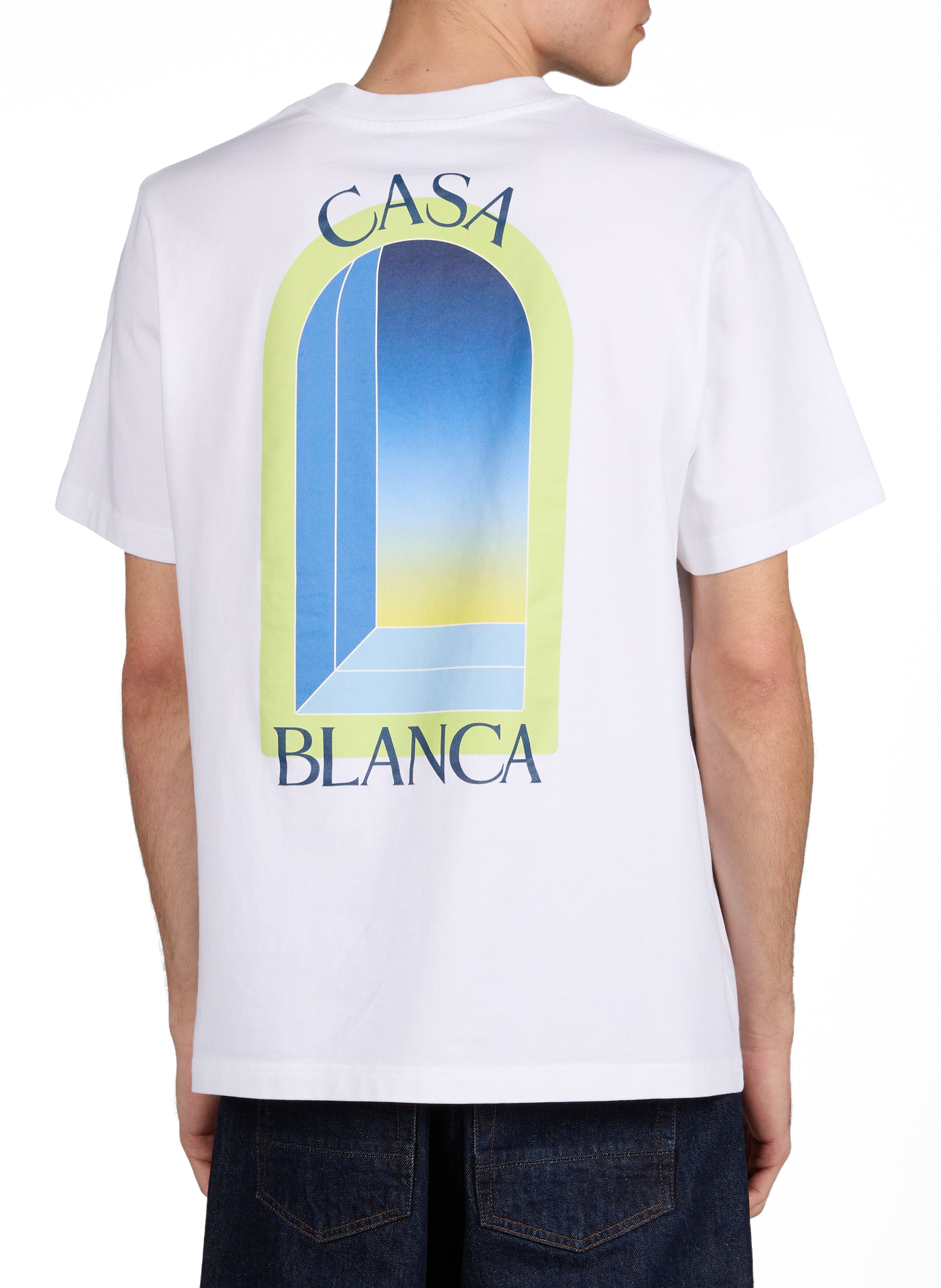 T-shirt imprimé à col rond en coton organique CASABLANCA PARIS Multicolore