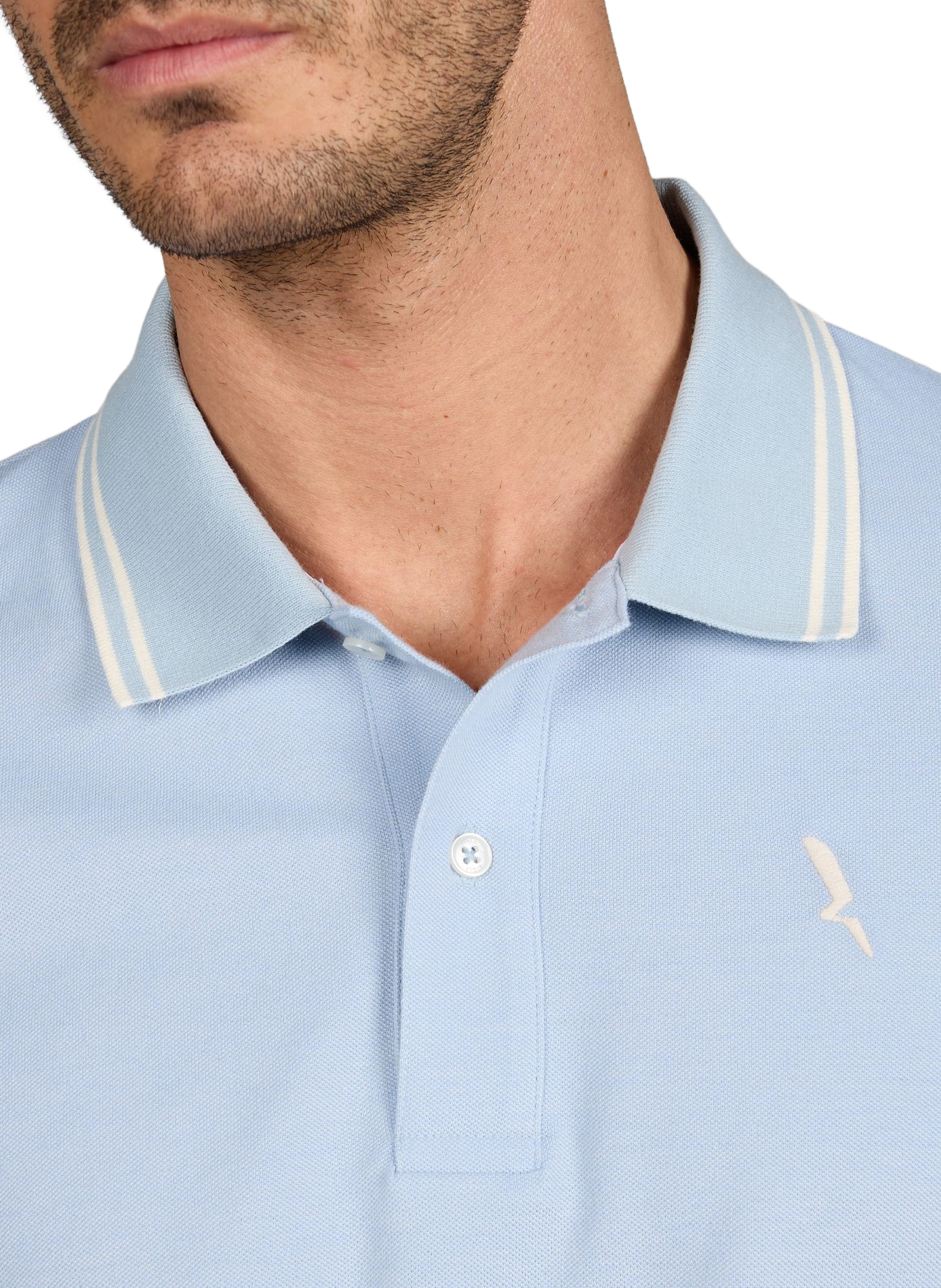 Short-sleeved polo shirt in blended cotton AIGLE Blue