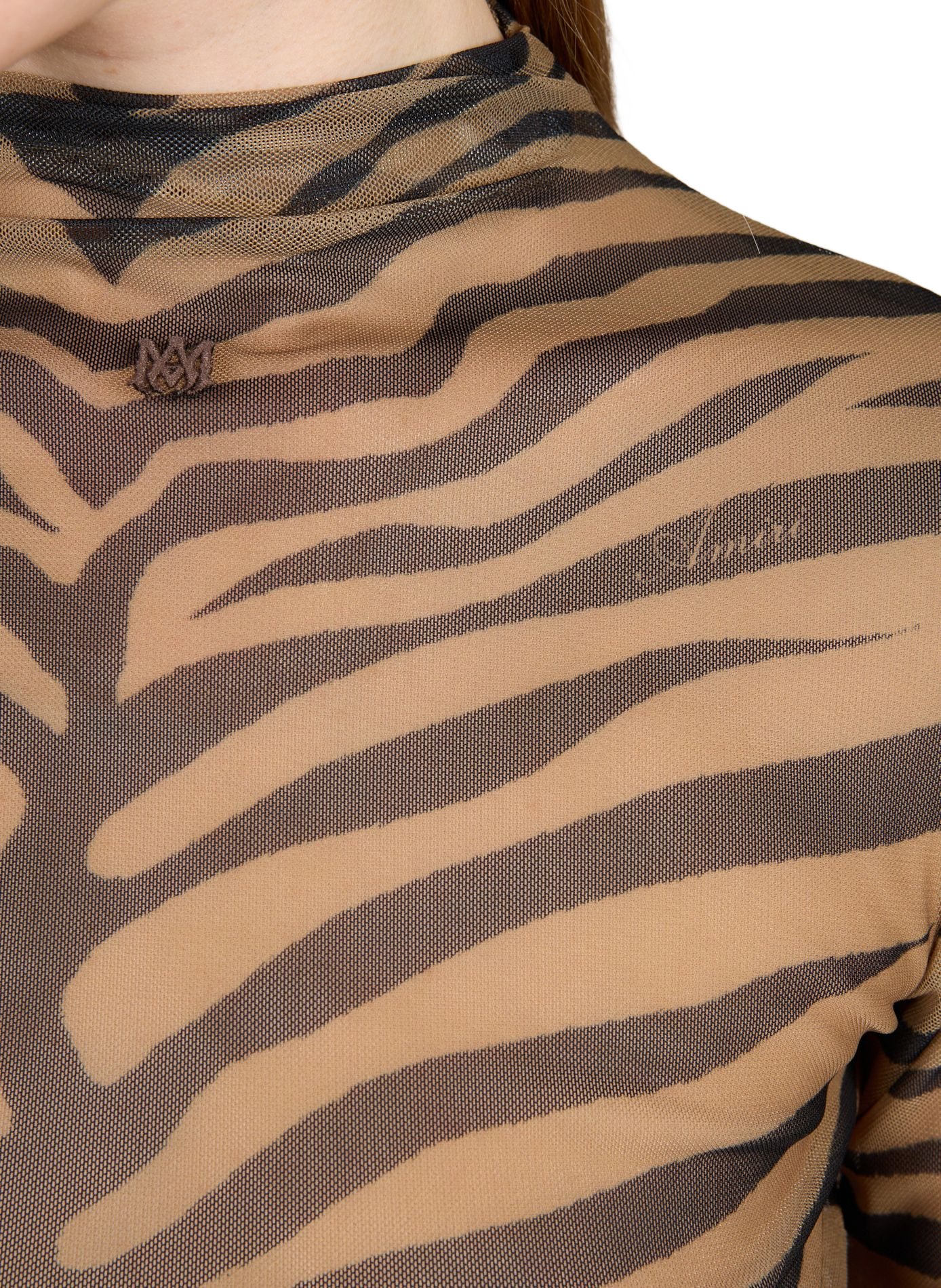 Durchsichtiges Zebra-Top mit langen Ärmeln AMIRI Mehrfarbig