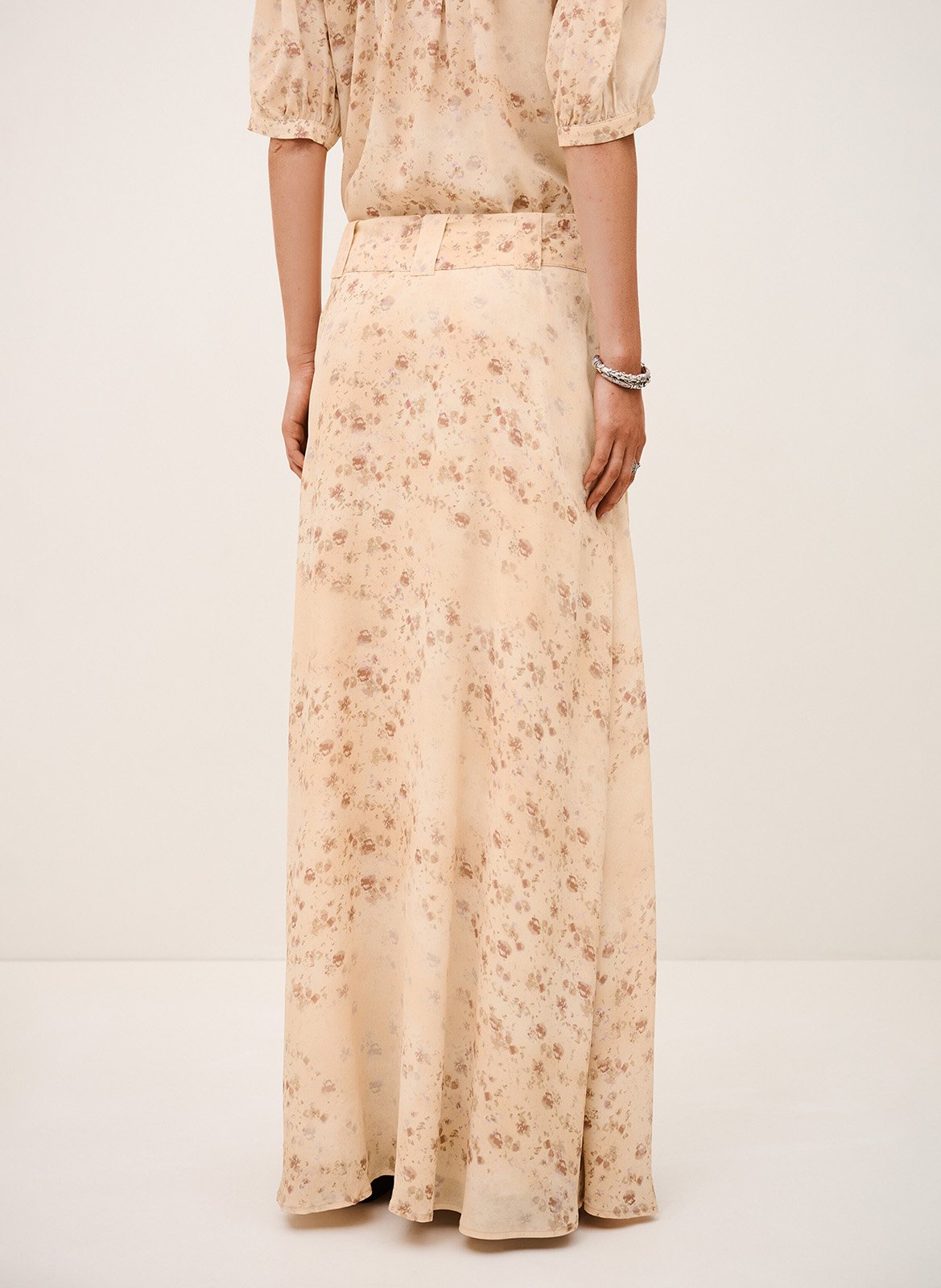 Jupe longue évasée nattalina BA&SH Beige