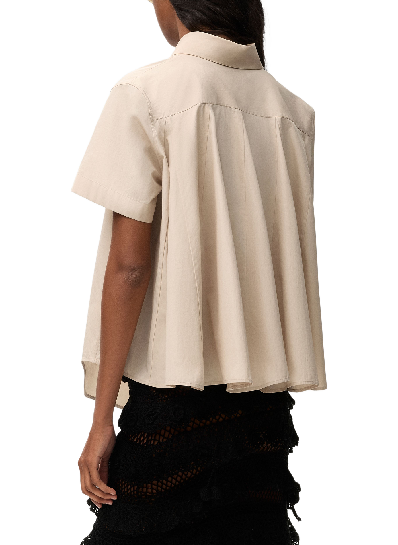 Short-Sleeve Cotton Shirt LOEWE Beige