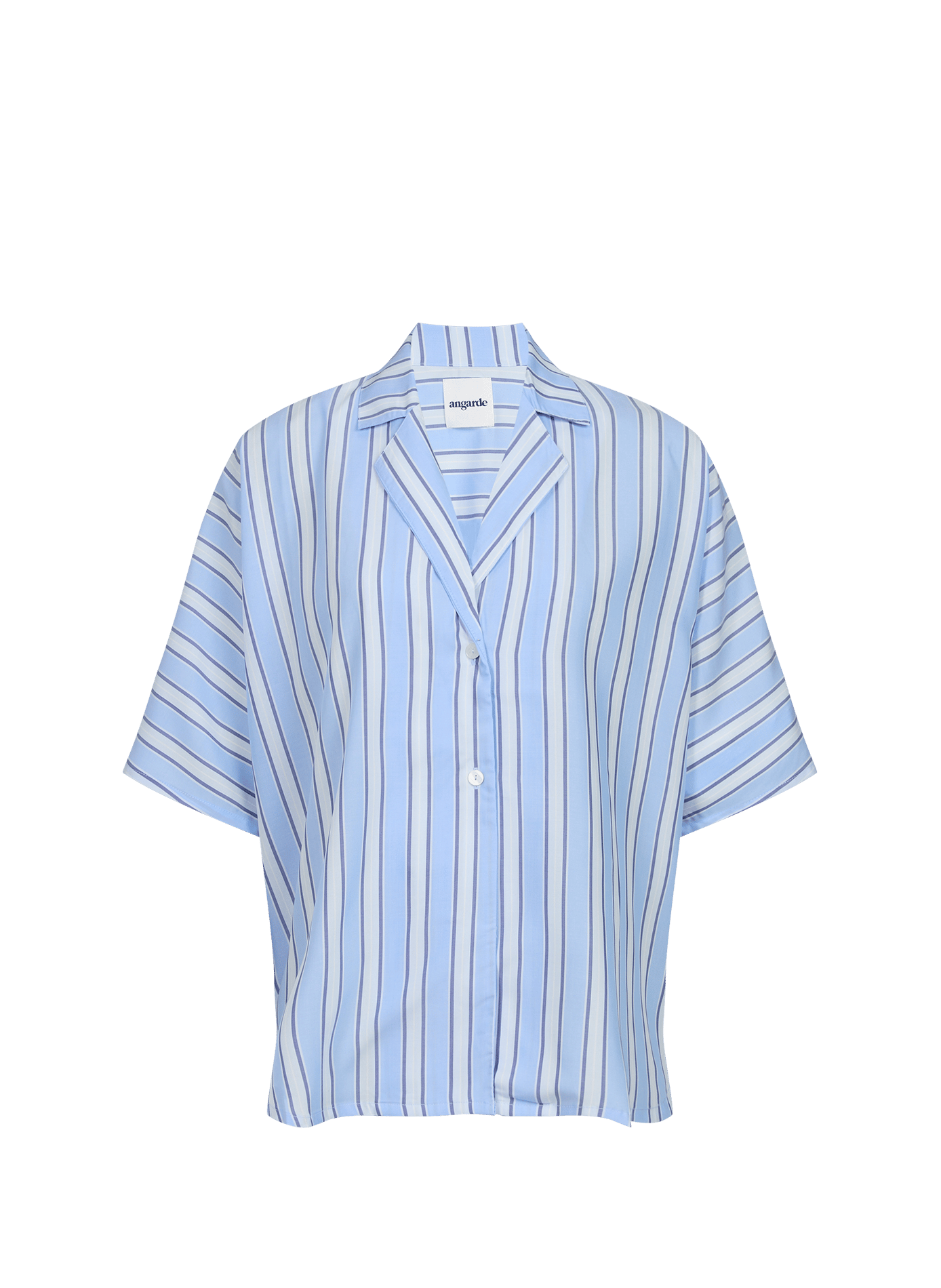 Oversized Striped Pyjama Shirt ANGARDE Blue