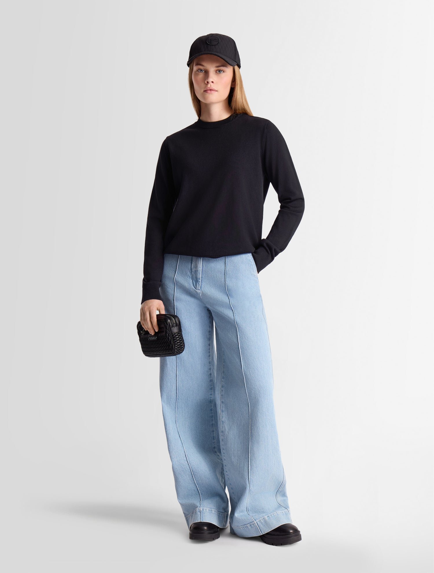 Pull ottali col rond coupe regular FUSALP Noir