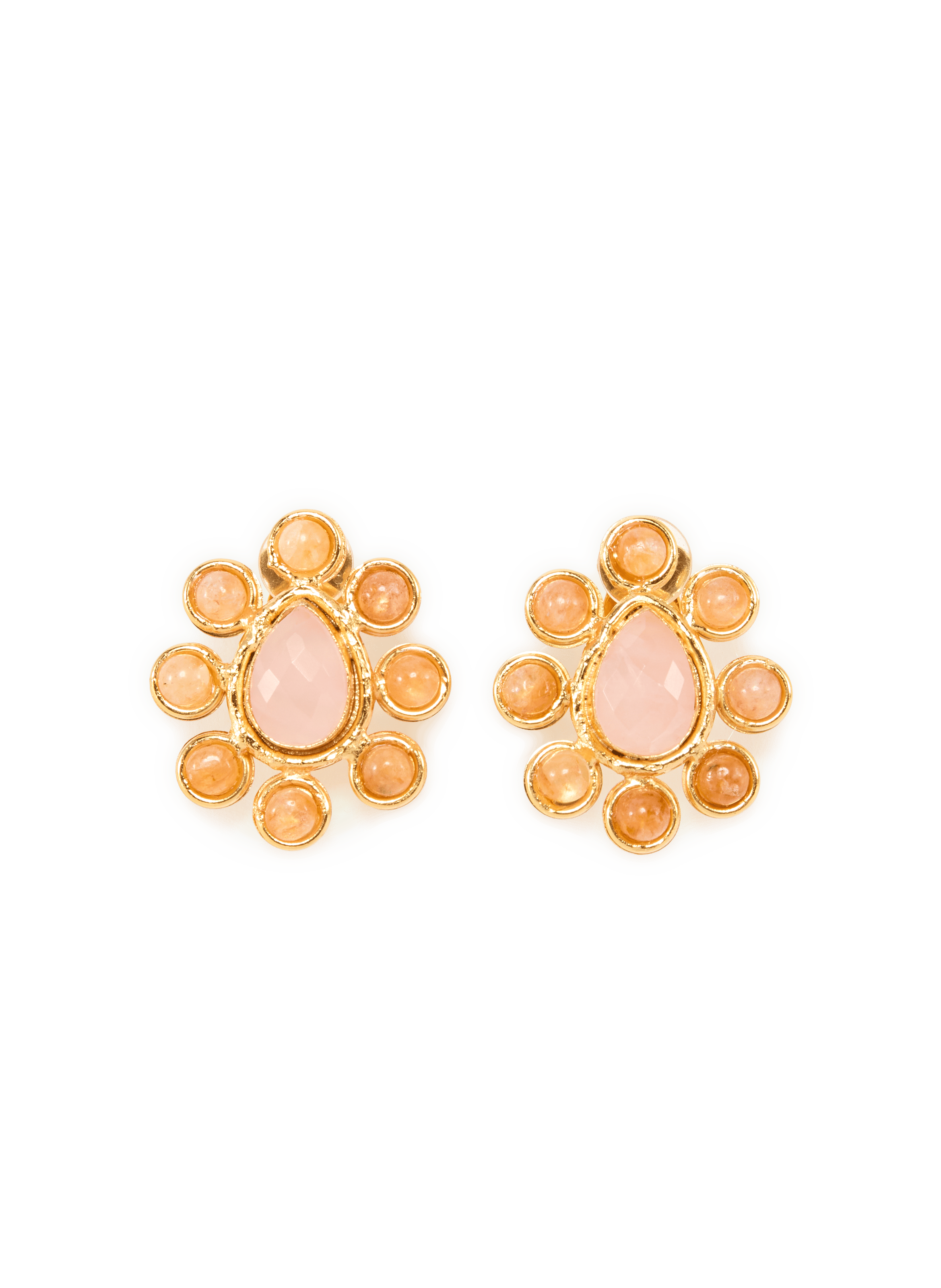 Persian earrings in brass and natural stone SYLVIA TOLEDANO Multicolour
