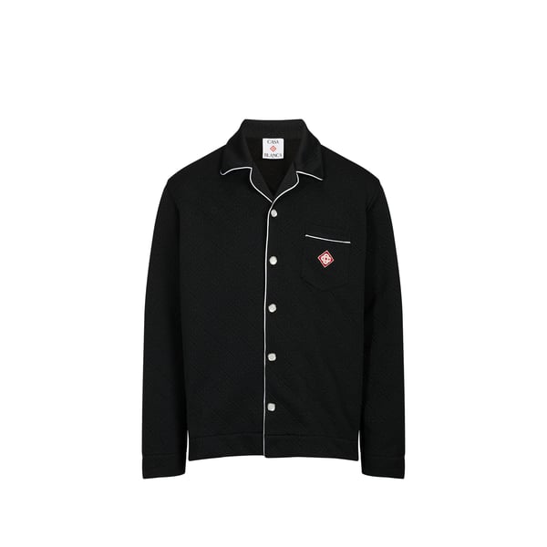 Chemise brodée à jacquard monogramme Chemise brodée à jacquard monogramme