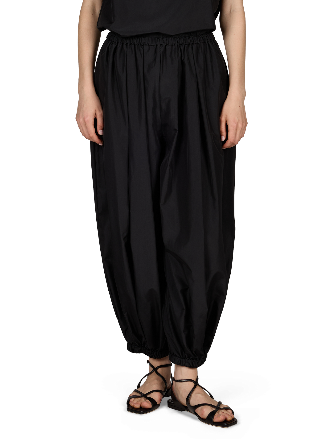 Satinhose Zeppelin TIBI Schwarz