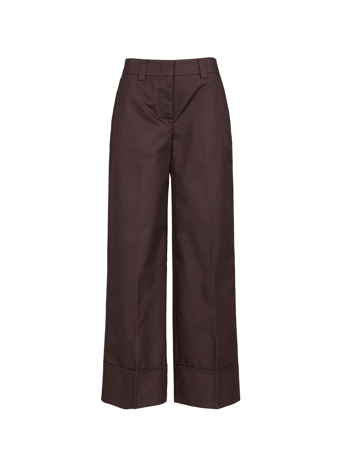 Pantalon large en coton mélangé ROUGE EDIT Marron
