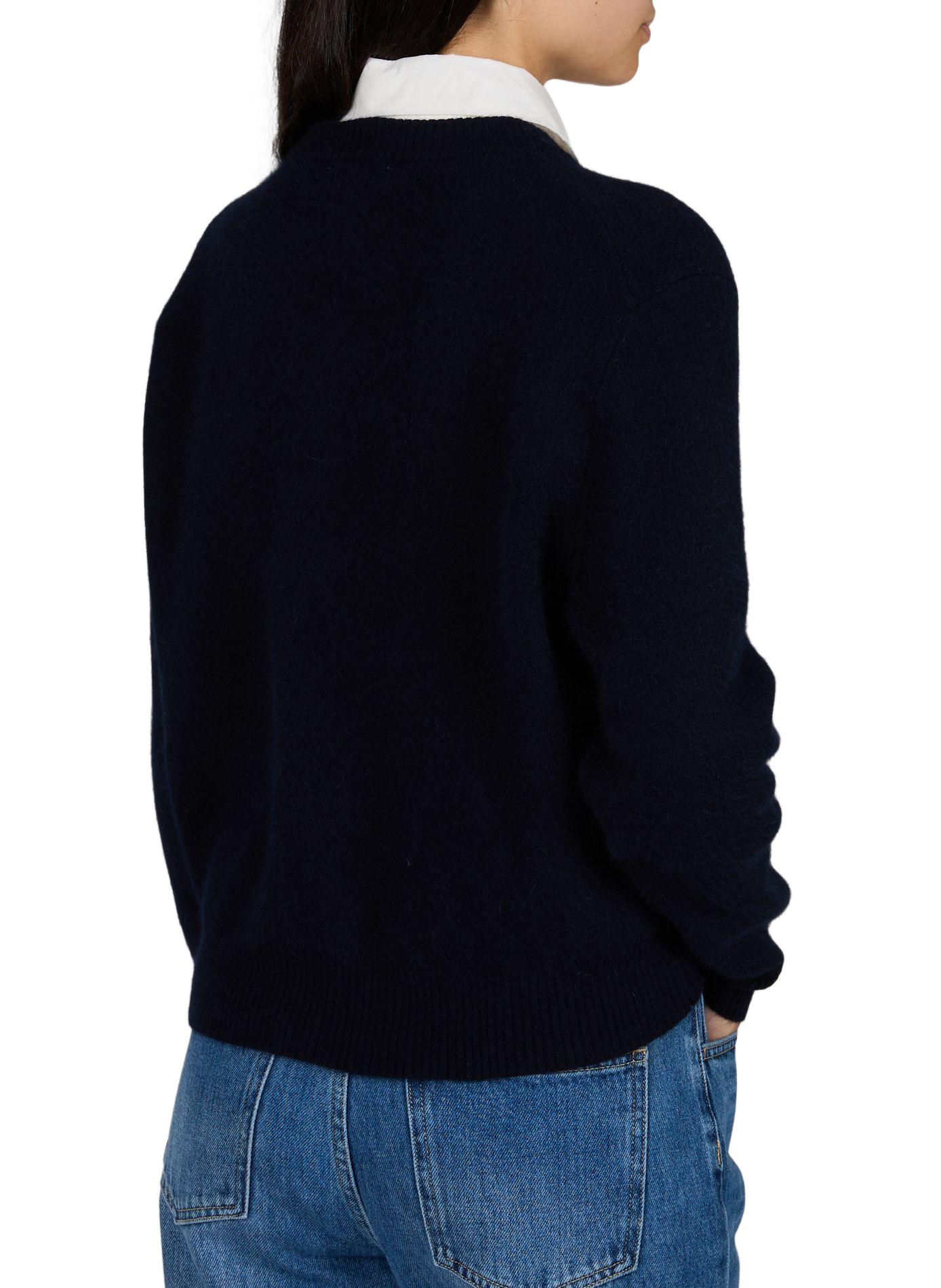 Straight cardigan with shirt collar ARTLOVE Blue