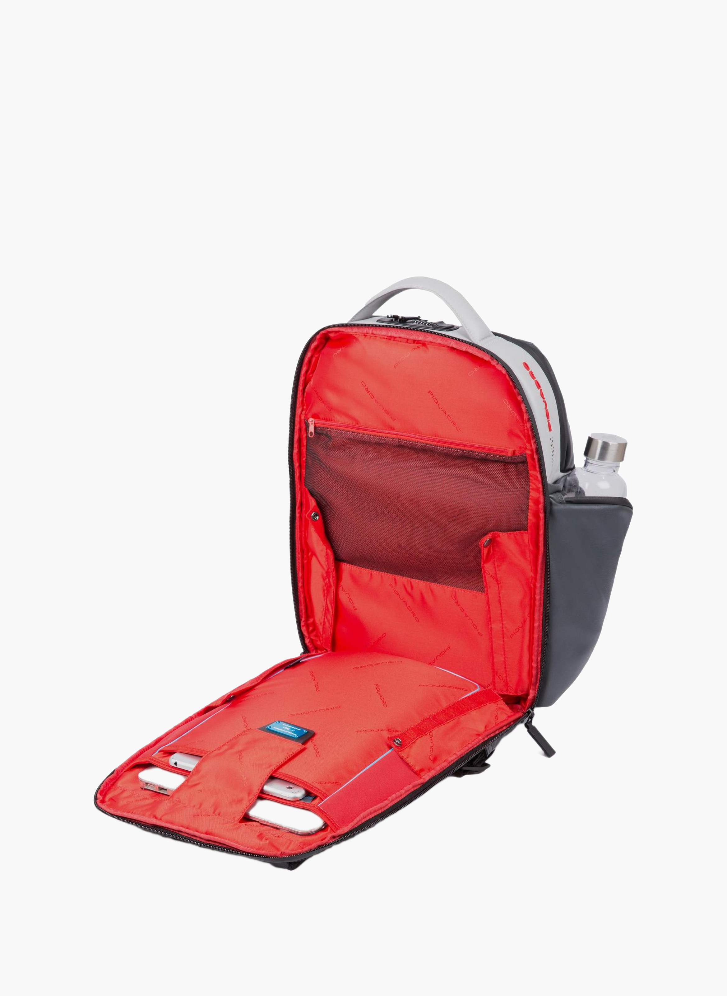 Sac à dos pour ordinateur 15,6" avec lumière led PIQUADRO Gris