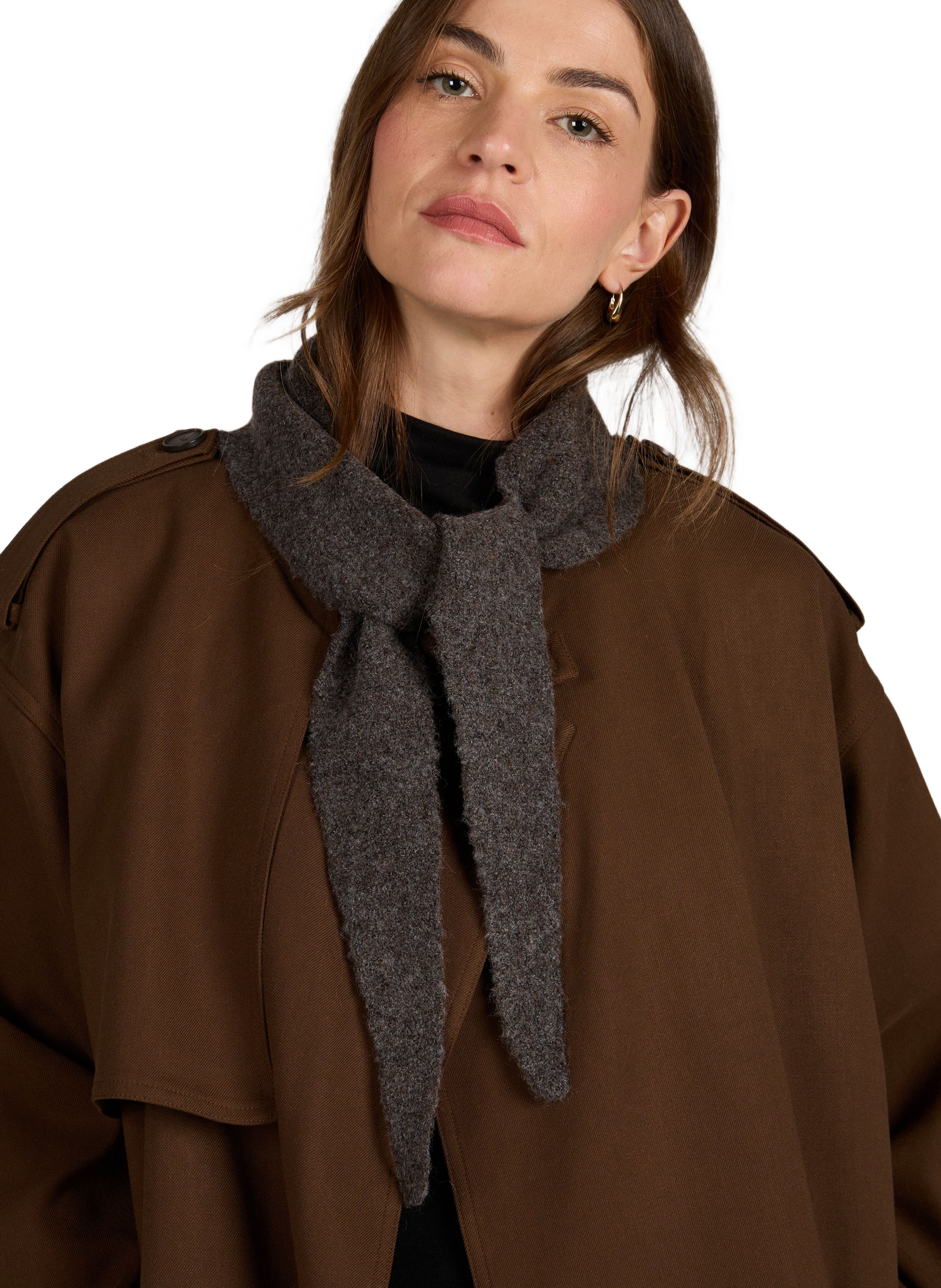 Solid Viswarika Scarf VILA Brown