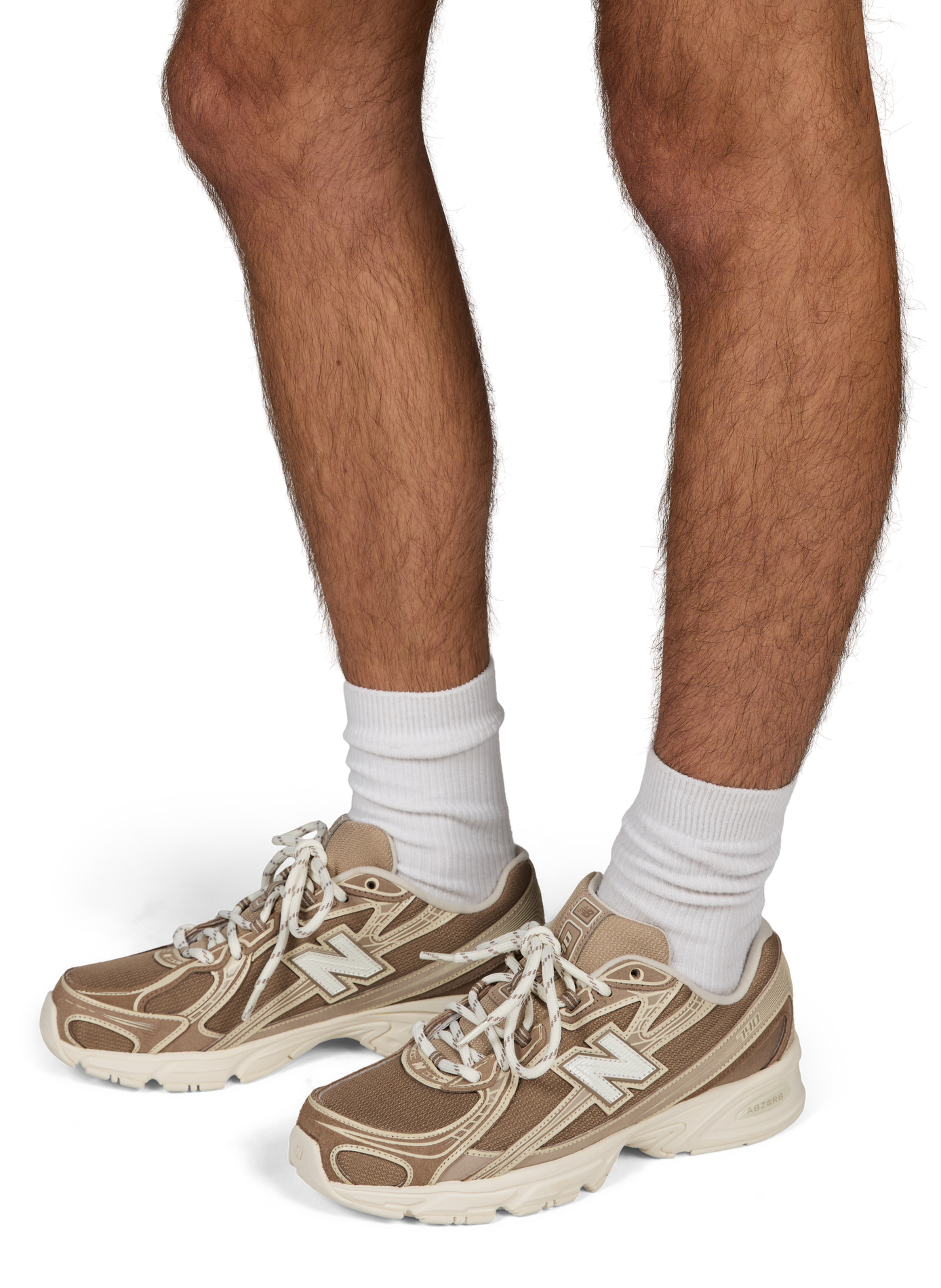 Baskets basses 740 en peau de vache NEW BALANCE Marron