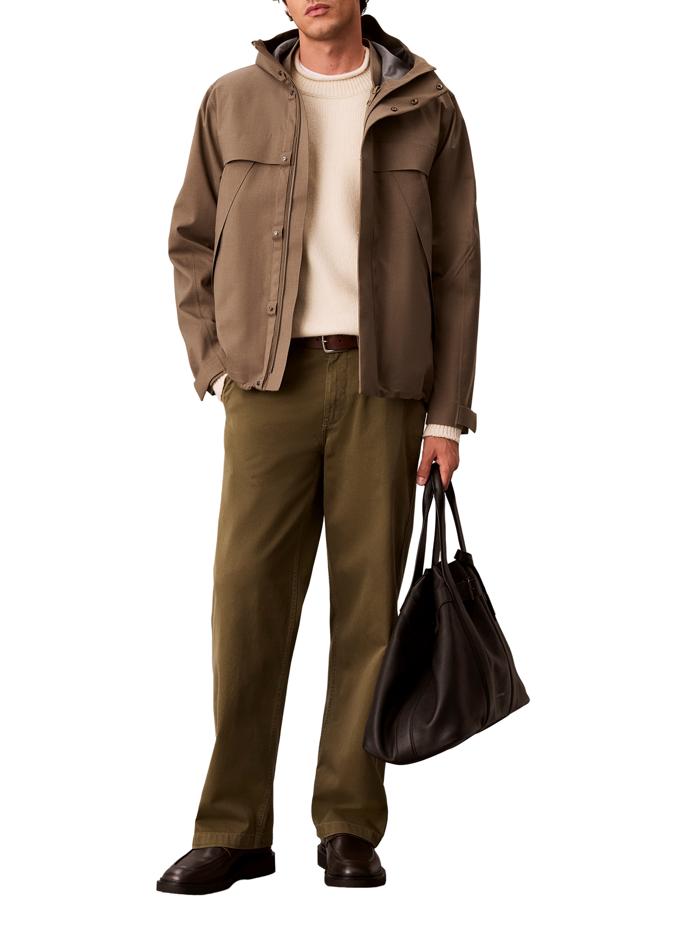 Parka courte à capuche  CALVIN KLEIN Khaki