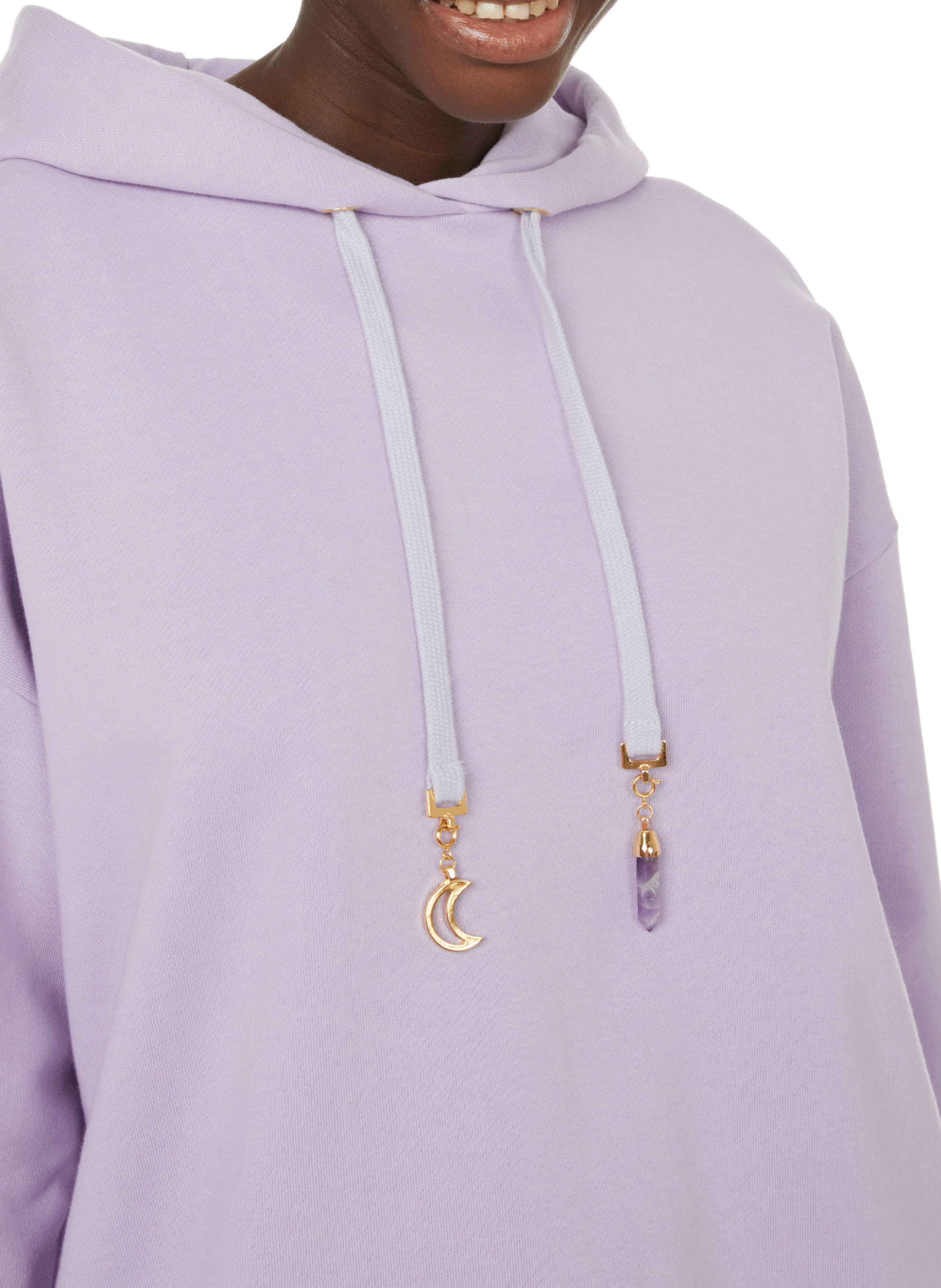 Bio-Baumwollkapuzenpullover THE SOCIAL SUNDAY Violett