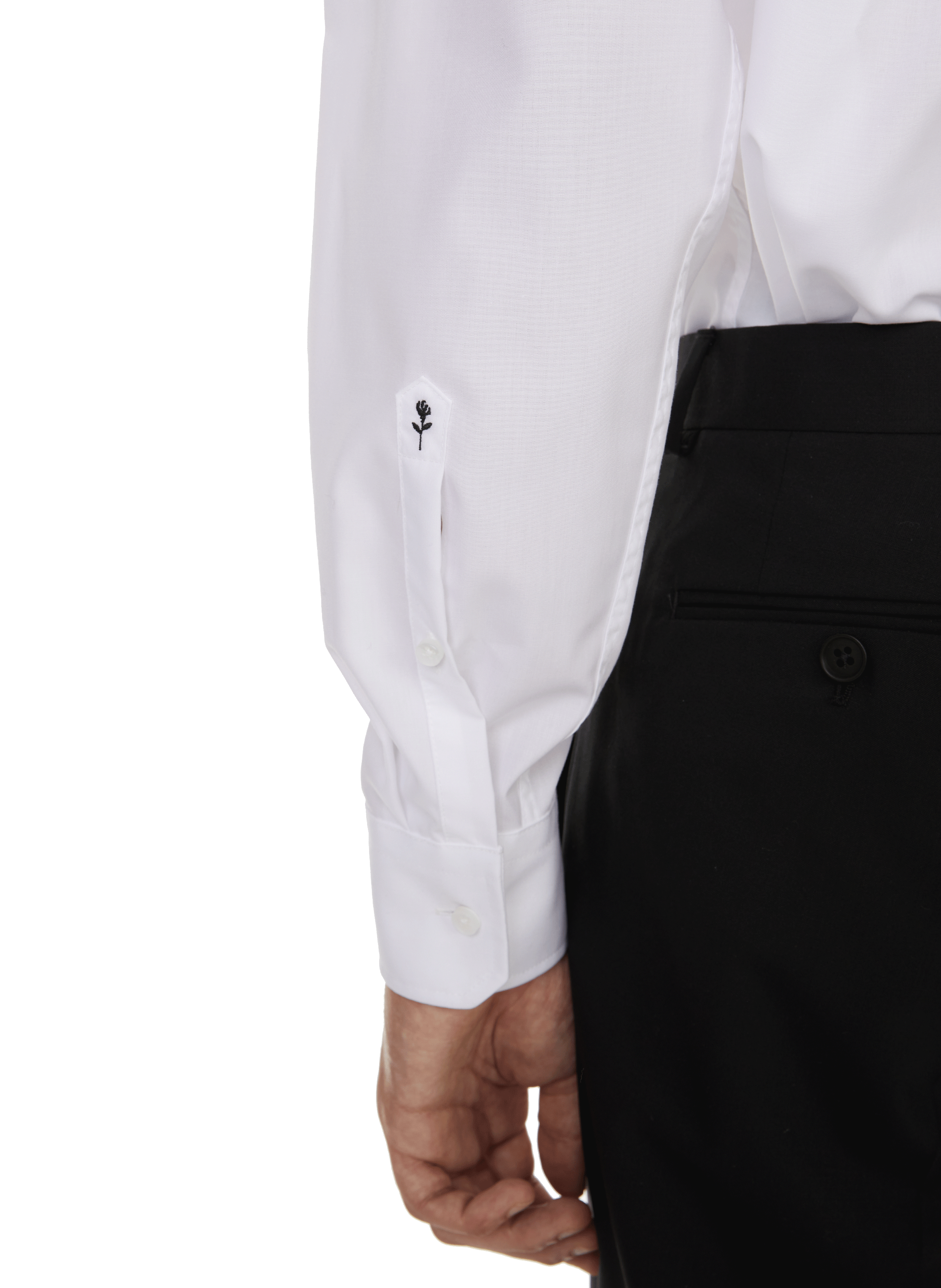 Button Down long-sleeve cotton Shirt SEIDENSTICKER White