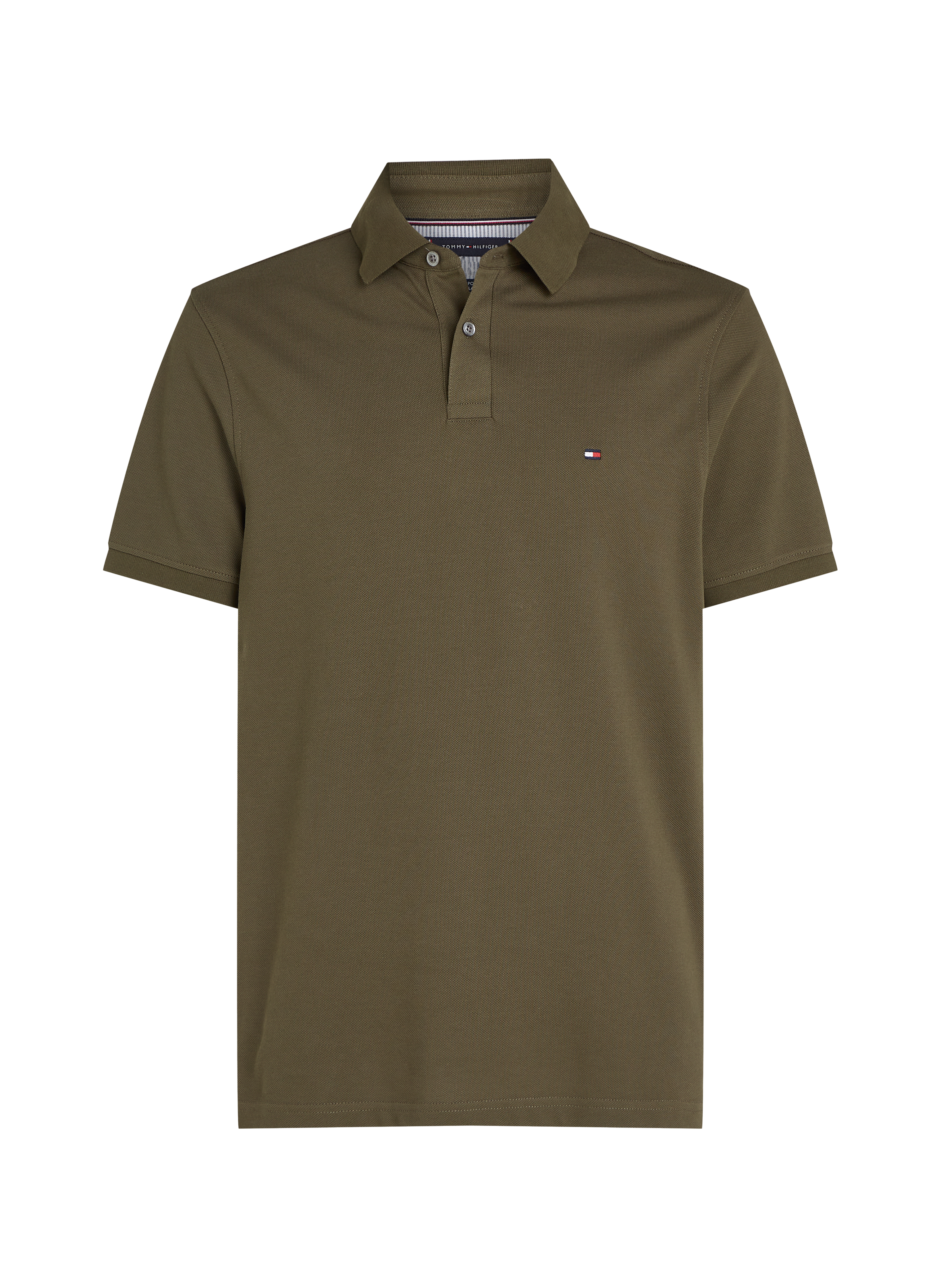 Organic cotton piqué polo shirt TOMMY HILFIGER Khaki