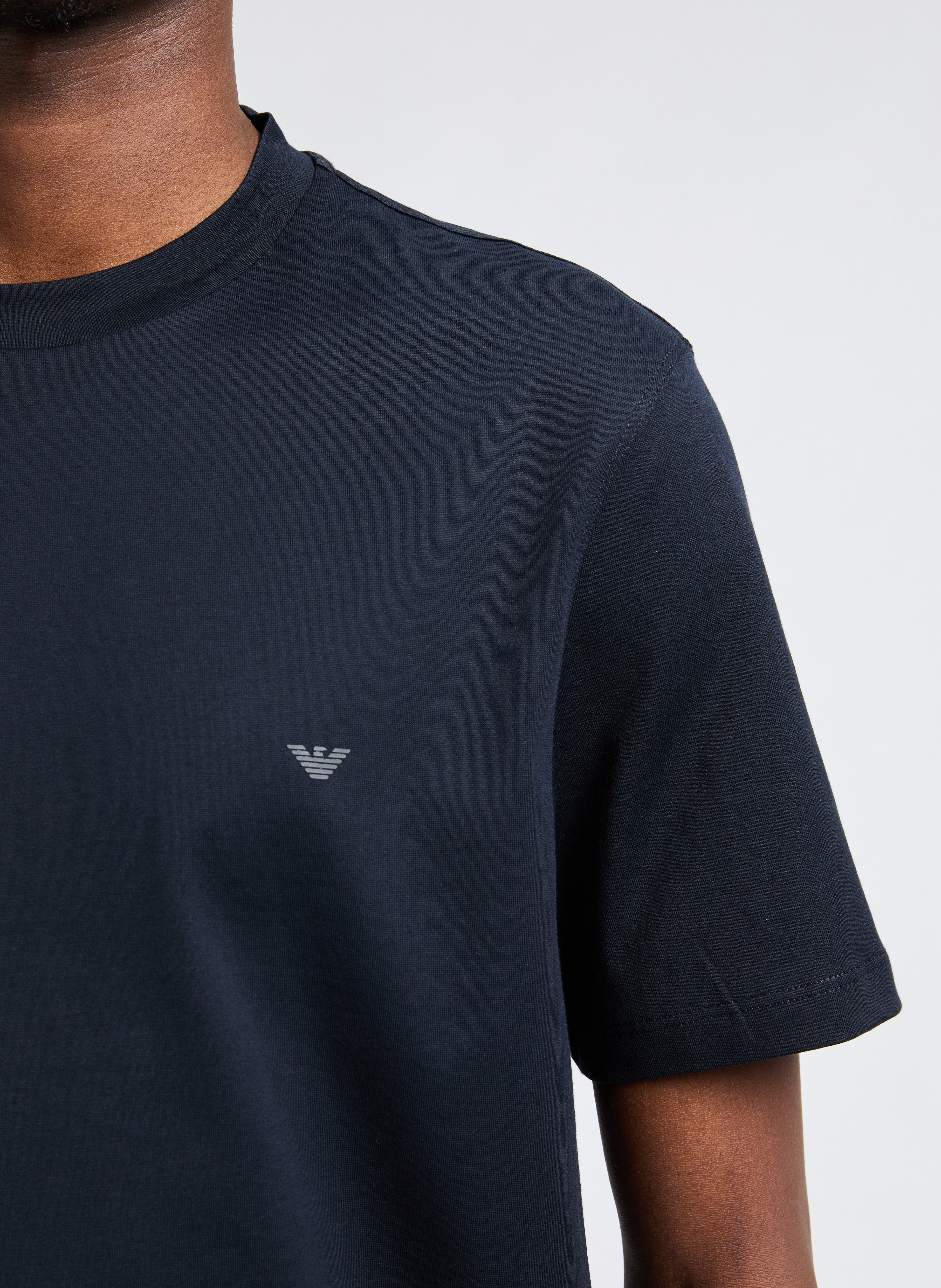 Cotton T-shirt EMPORIO ARMANI Blue