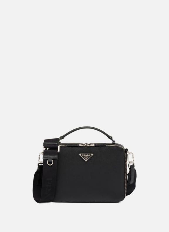 Sac prada brique en cuir saffiano Noir by PRADA PRADA Sac prada brique en cuir saffiano Noir