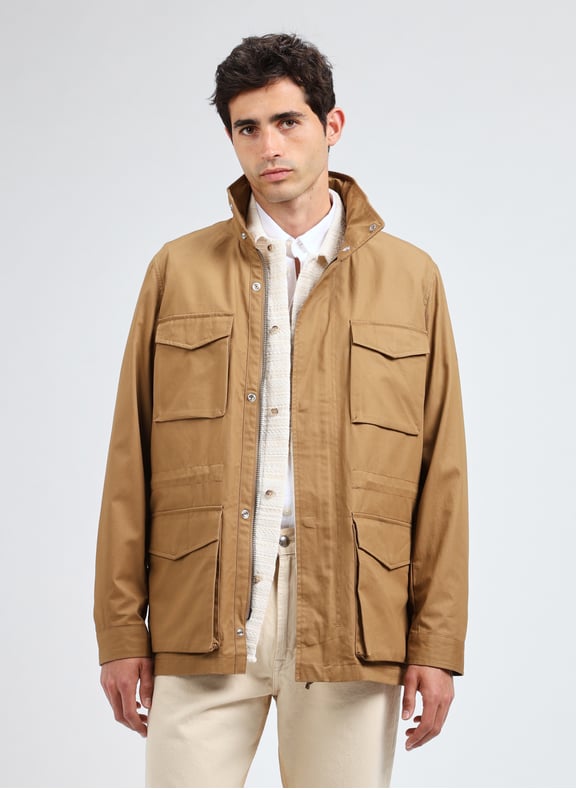 Veste saharienne droite en coton Beige by AIGLE AIGLE Veste saharienne droite en coton Beige