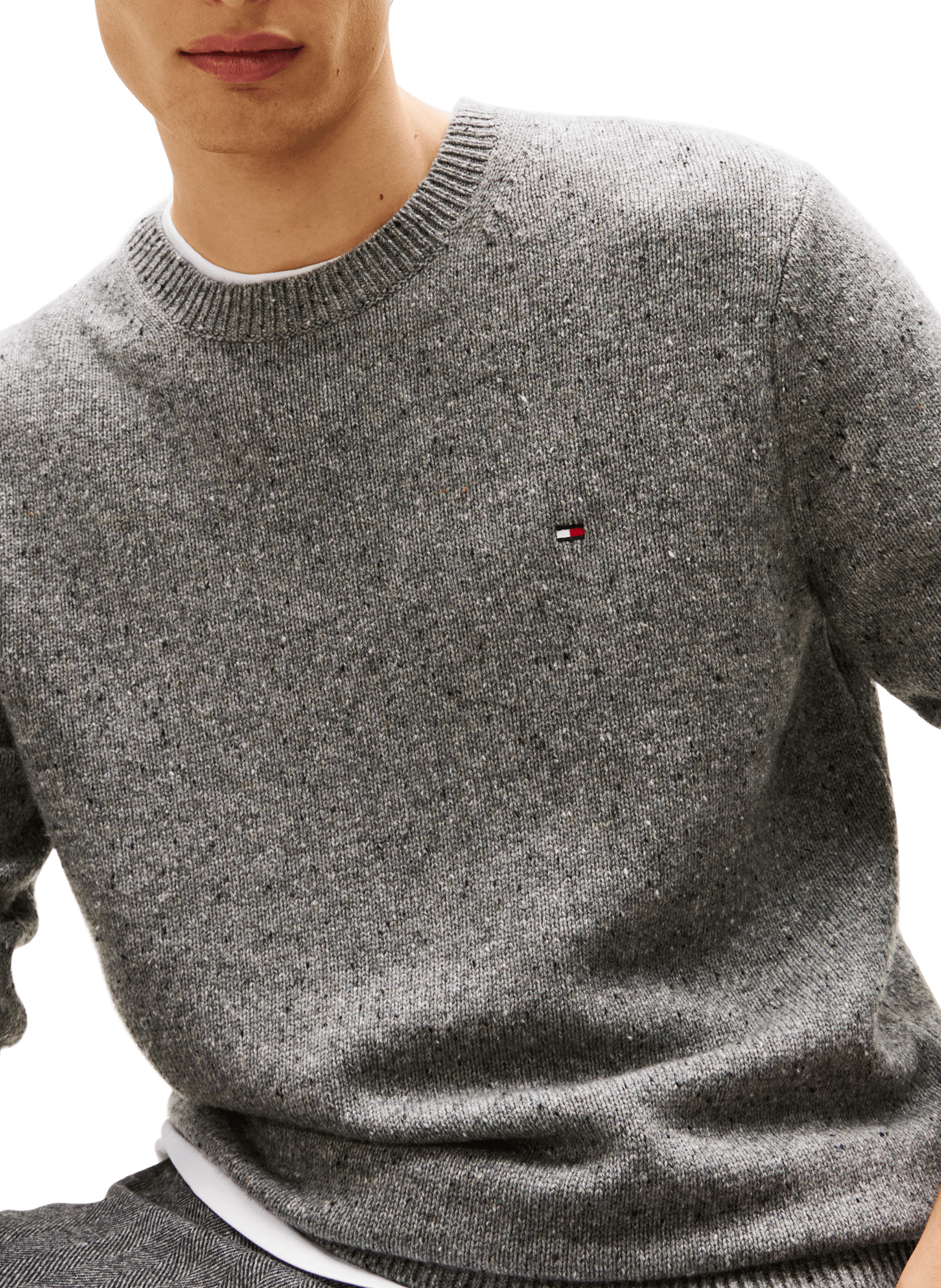 Wool-blend round-neck jumper TOMMY HILFIGER Grey