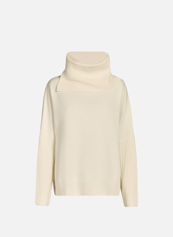 Large sweater in cotton and cashmere blend SANDBEIGE Large sweater in cotton and cashmere blend SANDBEIGE