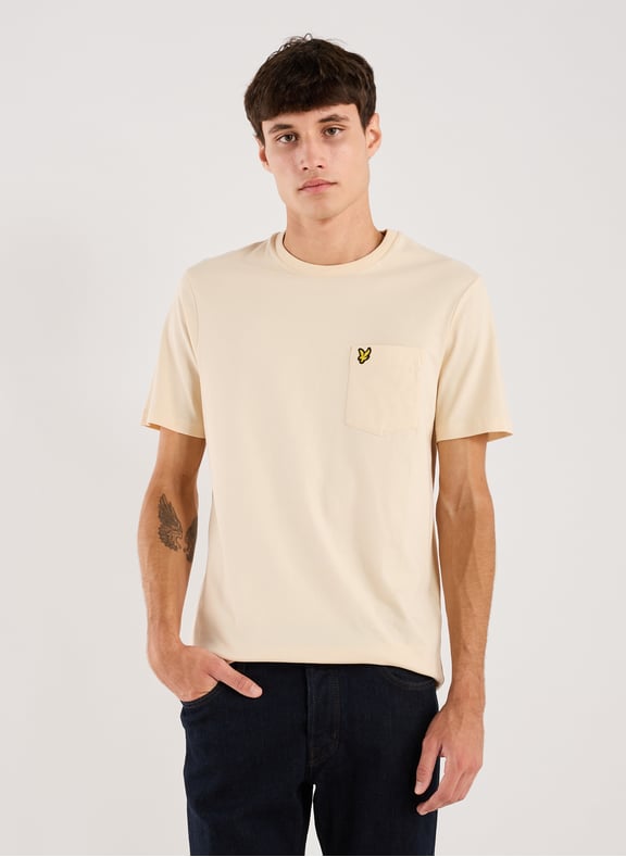 T-shirt uni en coton Beige by LYLE & SCOTT LYLE & SCOTT T-shirt uni en coton Beige