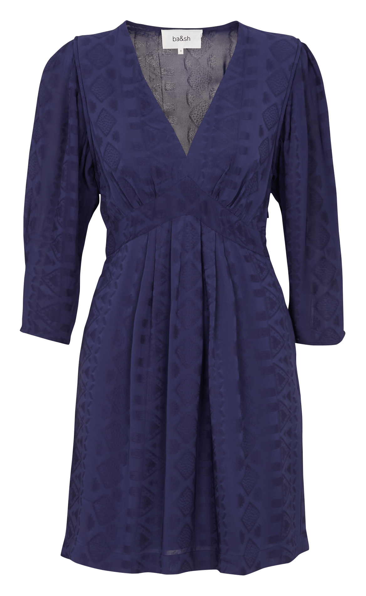 Robe courte col v isilda Bleu