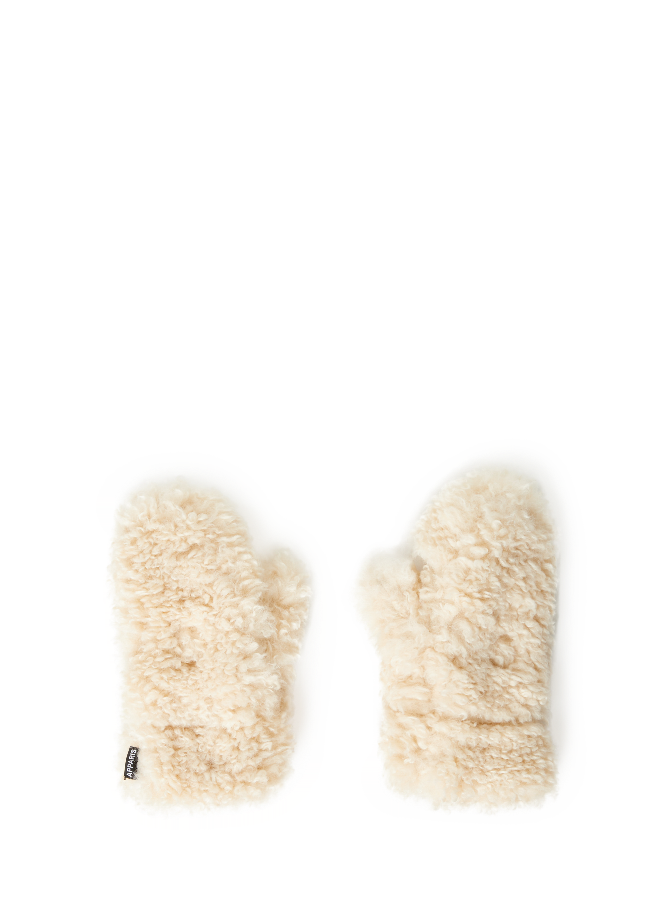 APPARIS Gants coco bouclette Blanc