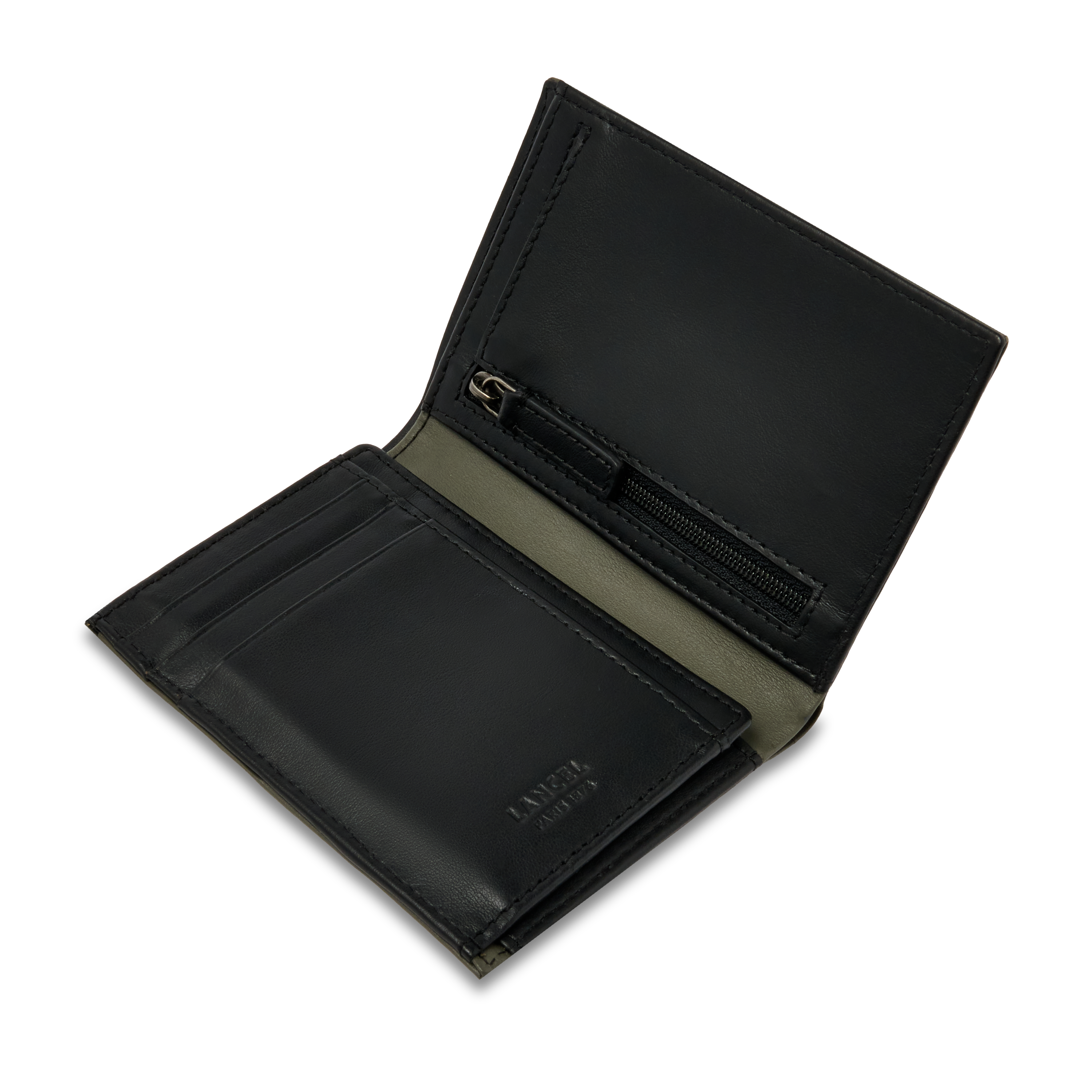 Portefeuille européen léon de lancel en cuir LANCEL Noir