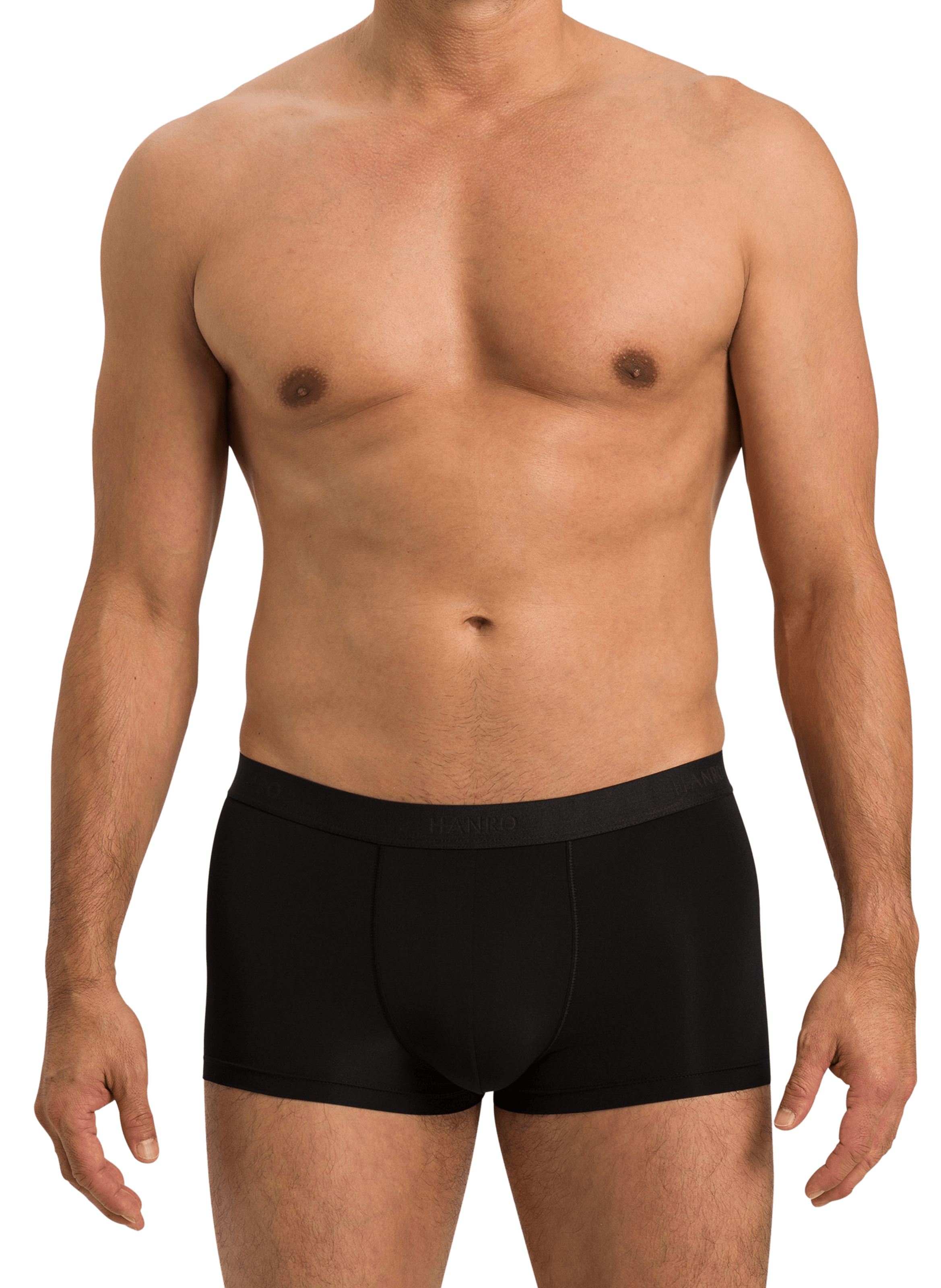 Plain polyamide boxers HANRO Black