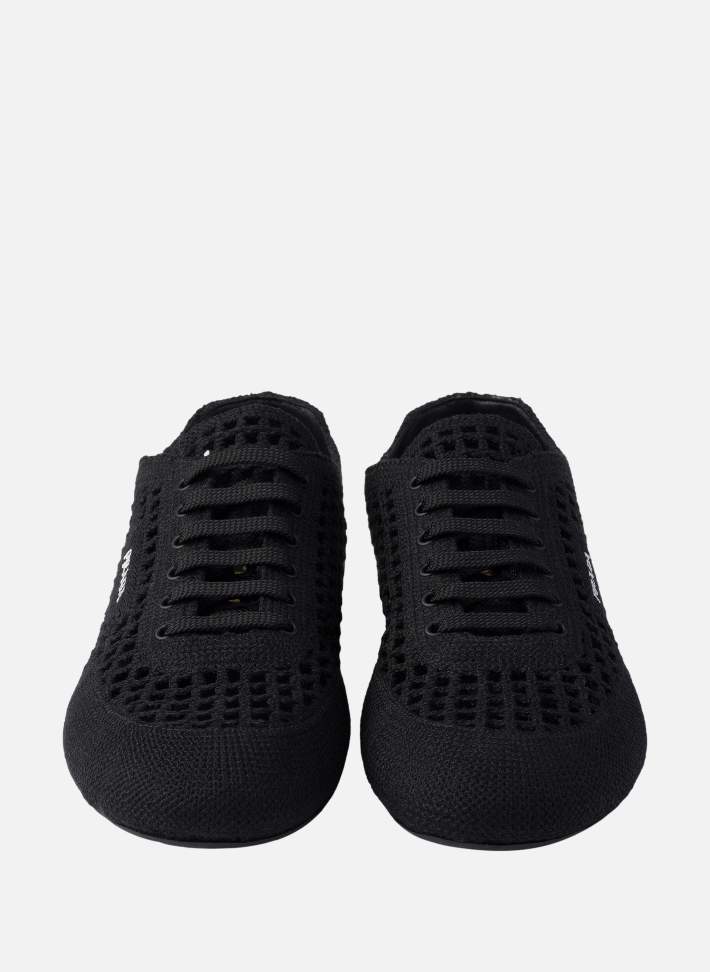 Baskets en crochet à lacets PRADA Noir