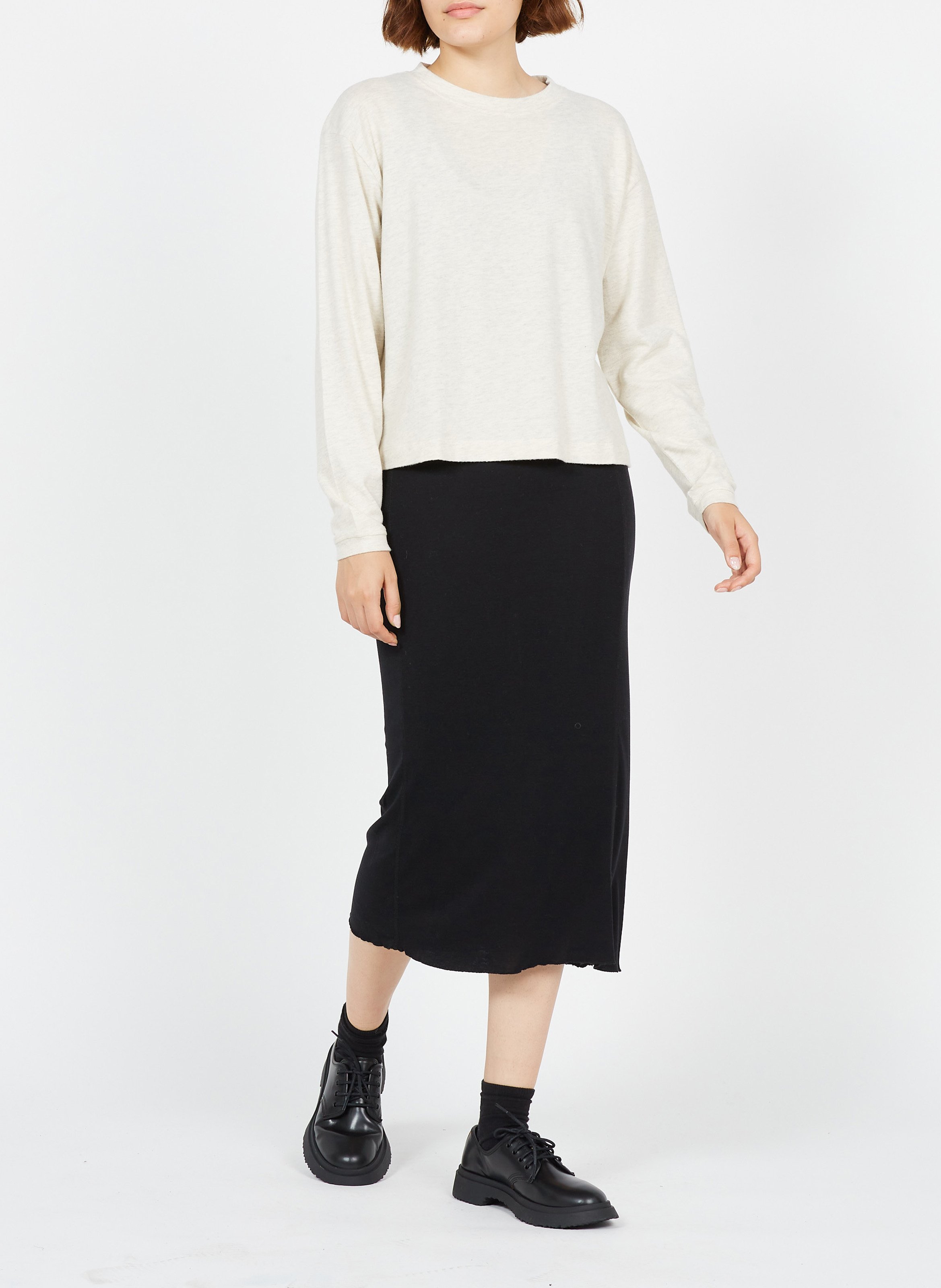 Pull col rond en coton mélangé ypawood AMERICAN VINTAGE Gris