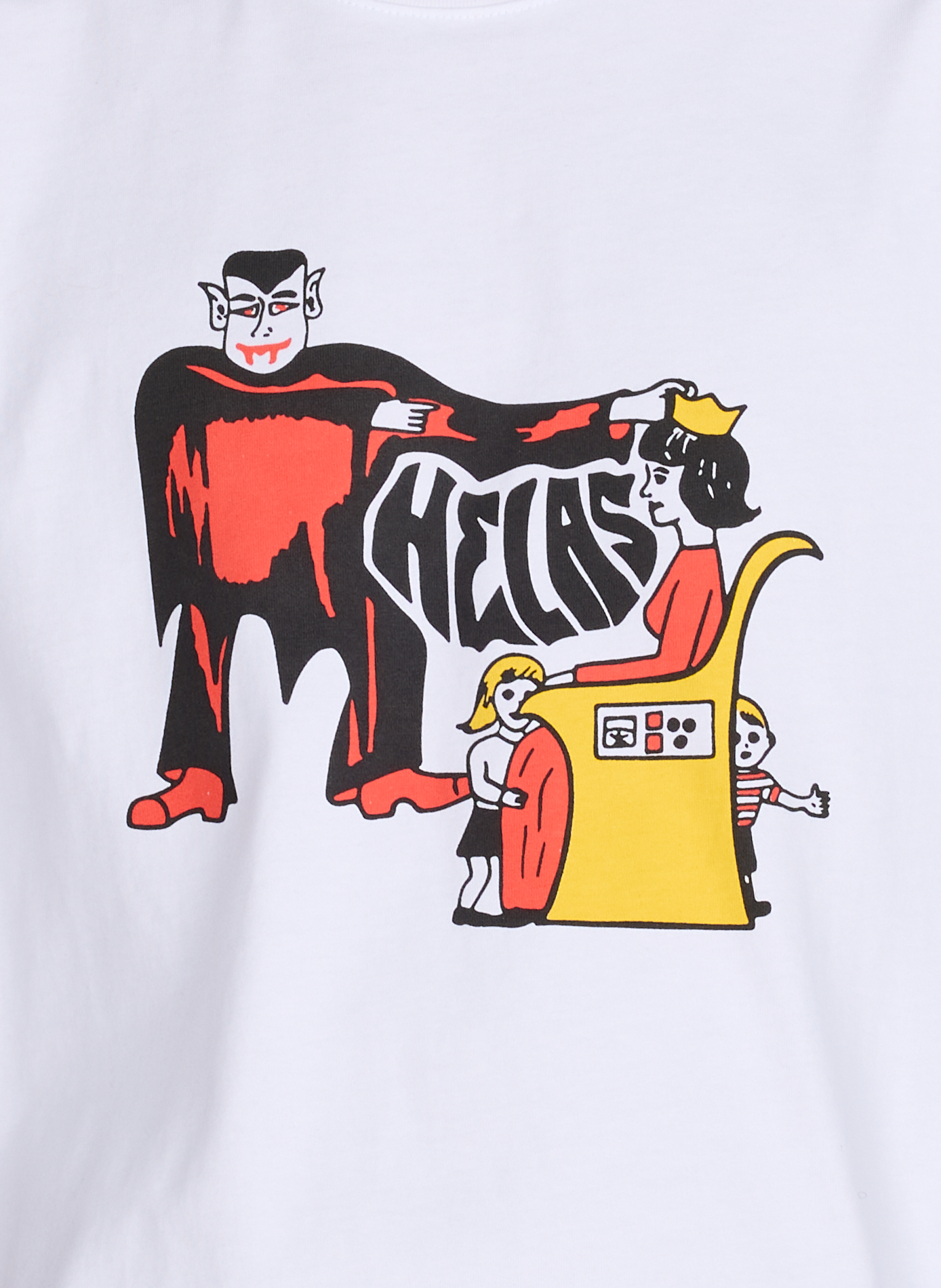 Straight Vampire cotton T-shirt HELAS CAPS White