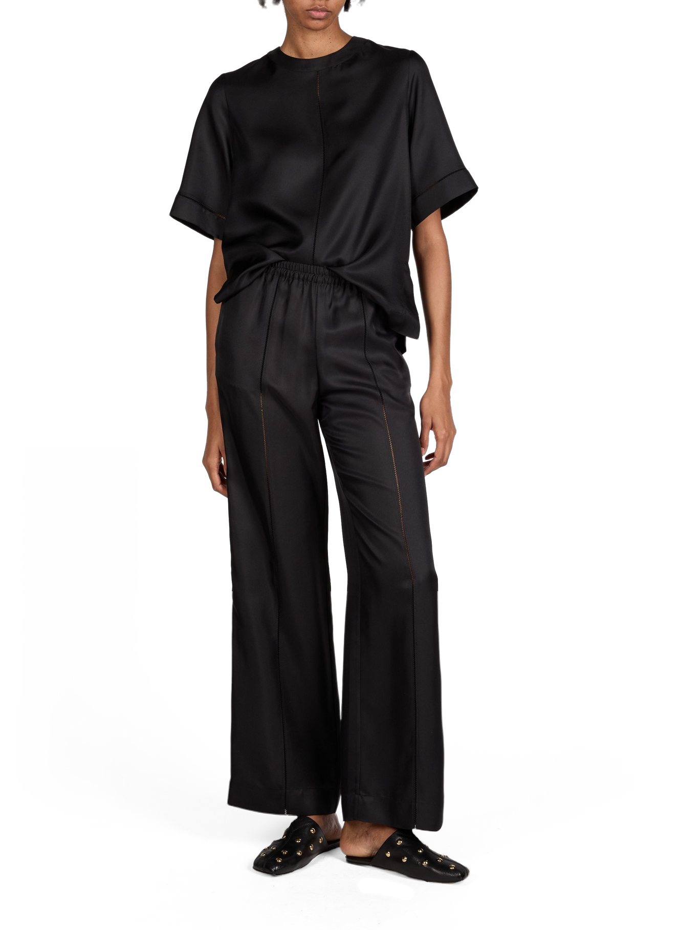 Silk Trousers LOULOU DE SAISON Black