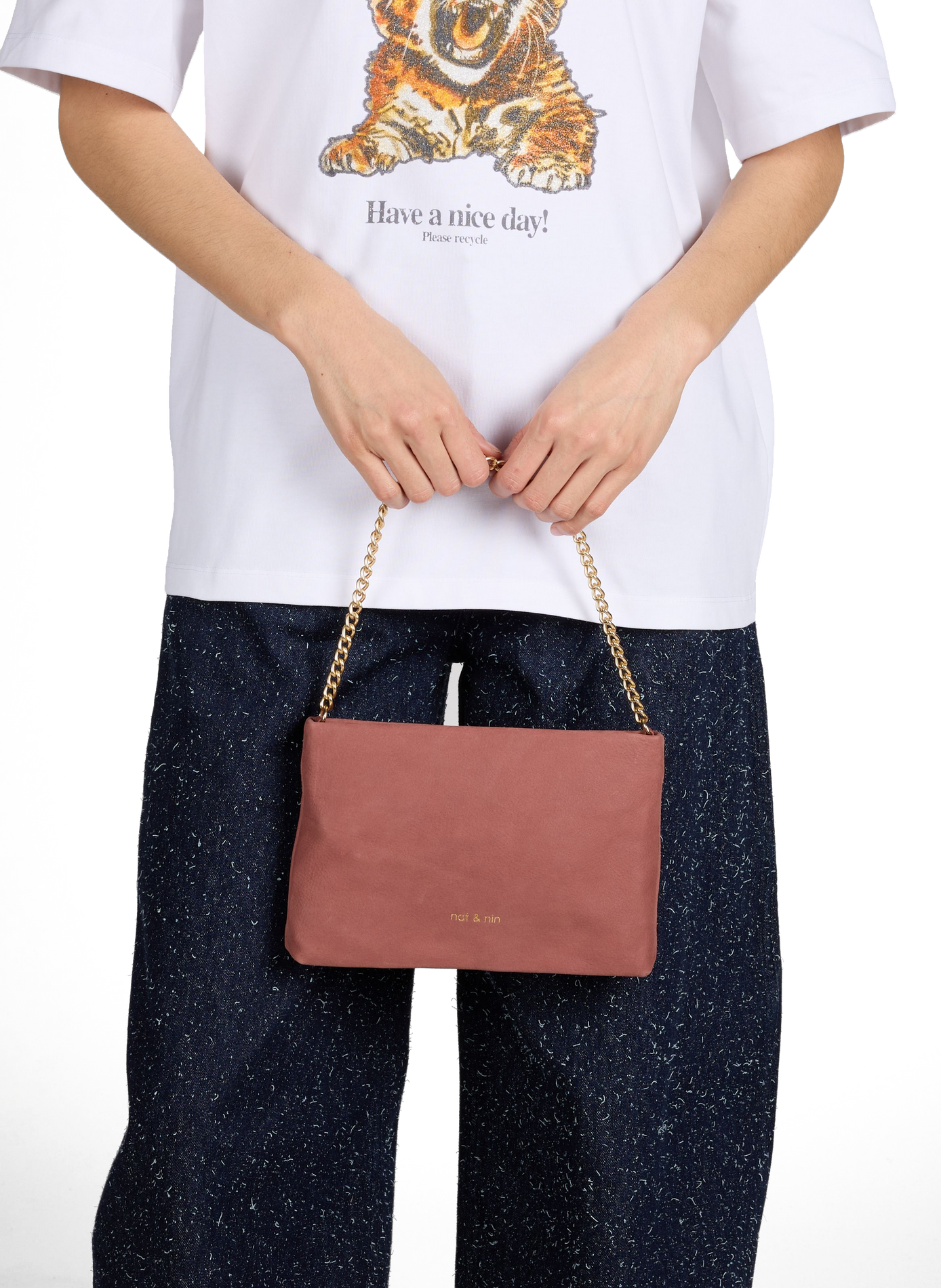 Molly chain clutch bag NAT & NIN Multicolour