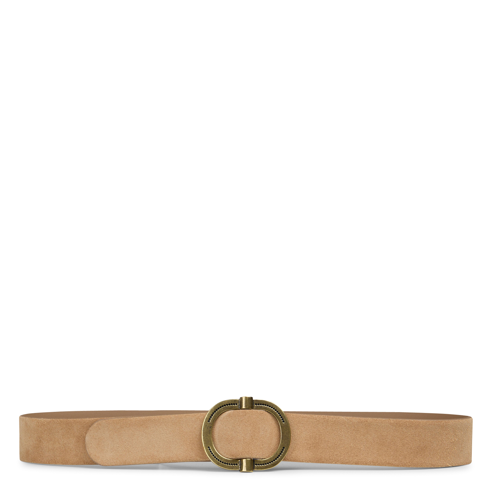 Ceinture unie à boucle en cuir elise MAISON 123 Blanc