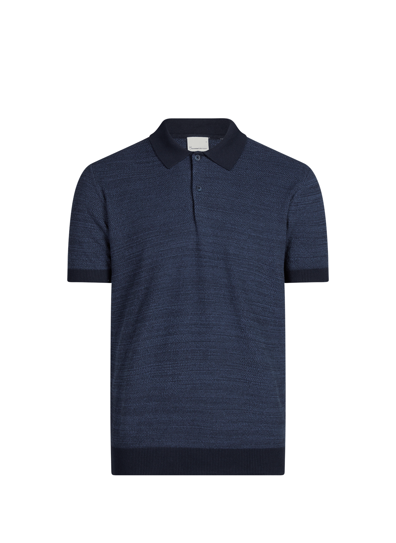 Polo manches courtes en coton organique KNOWLEDGE COTTON Bleu