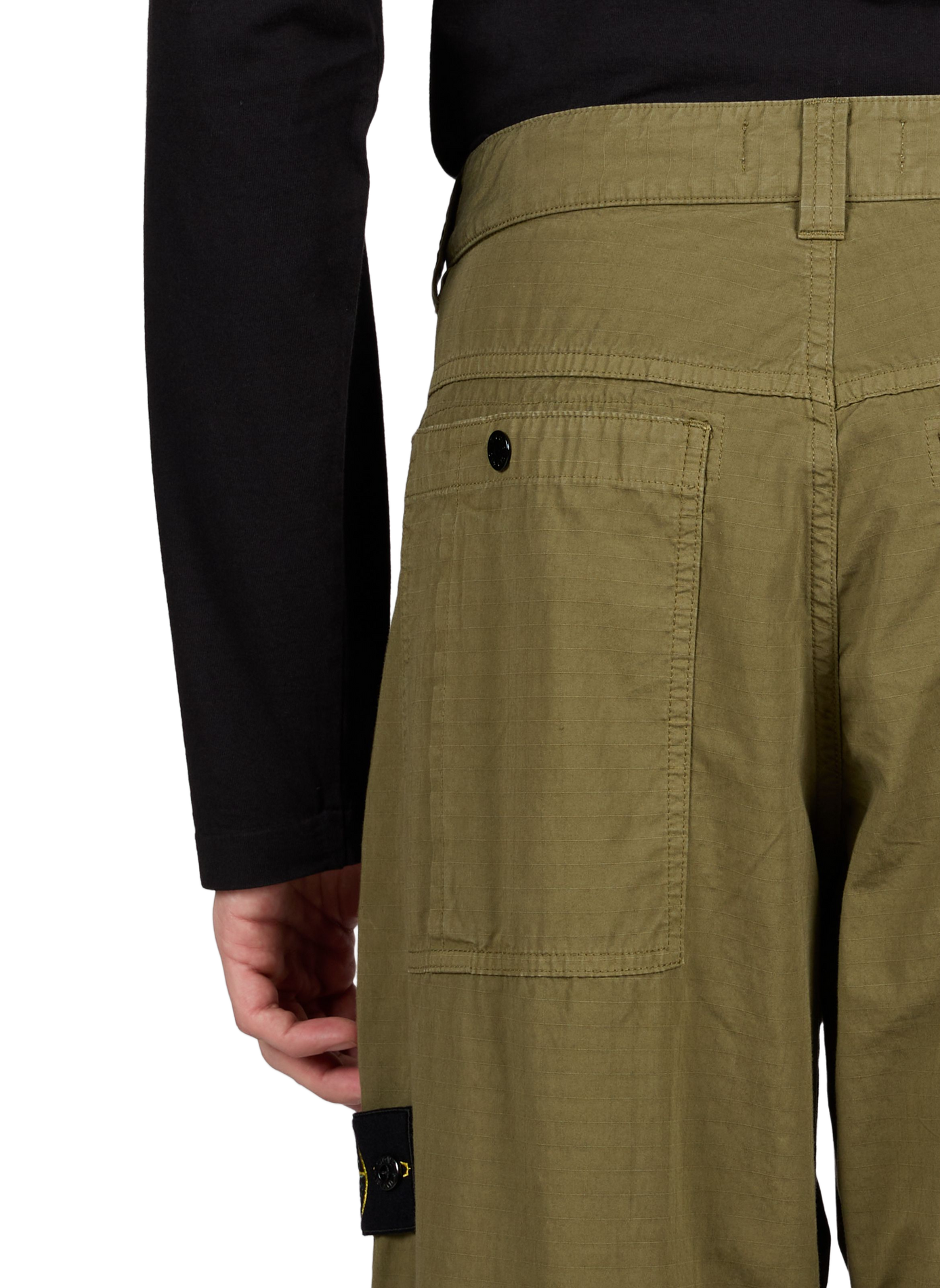 Pantalon en coton STONE ISLAND Kaki