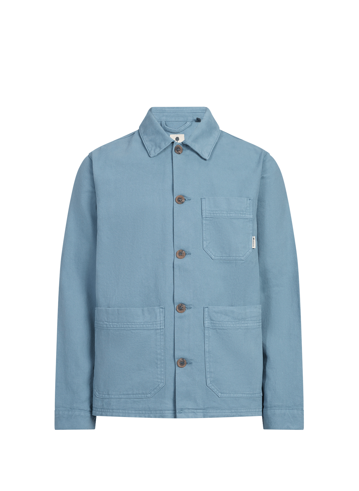 Solid buttoned straight jacket FAGUO Blue