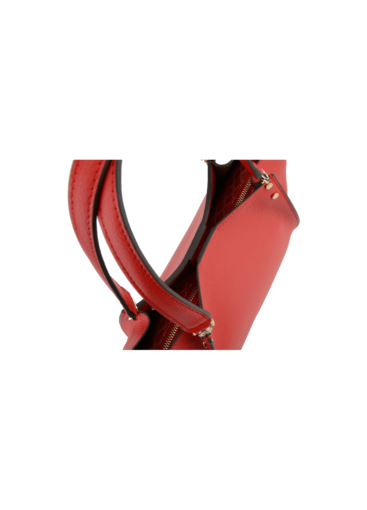 Hebdo | sac pm en cuir de veau grainé POURCHET Rouge