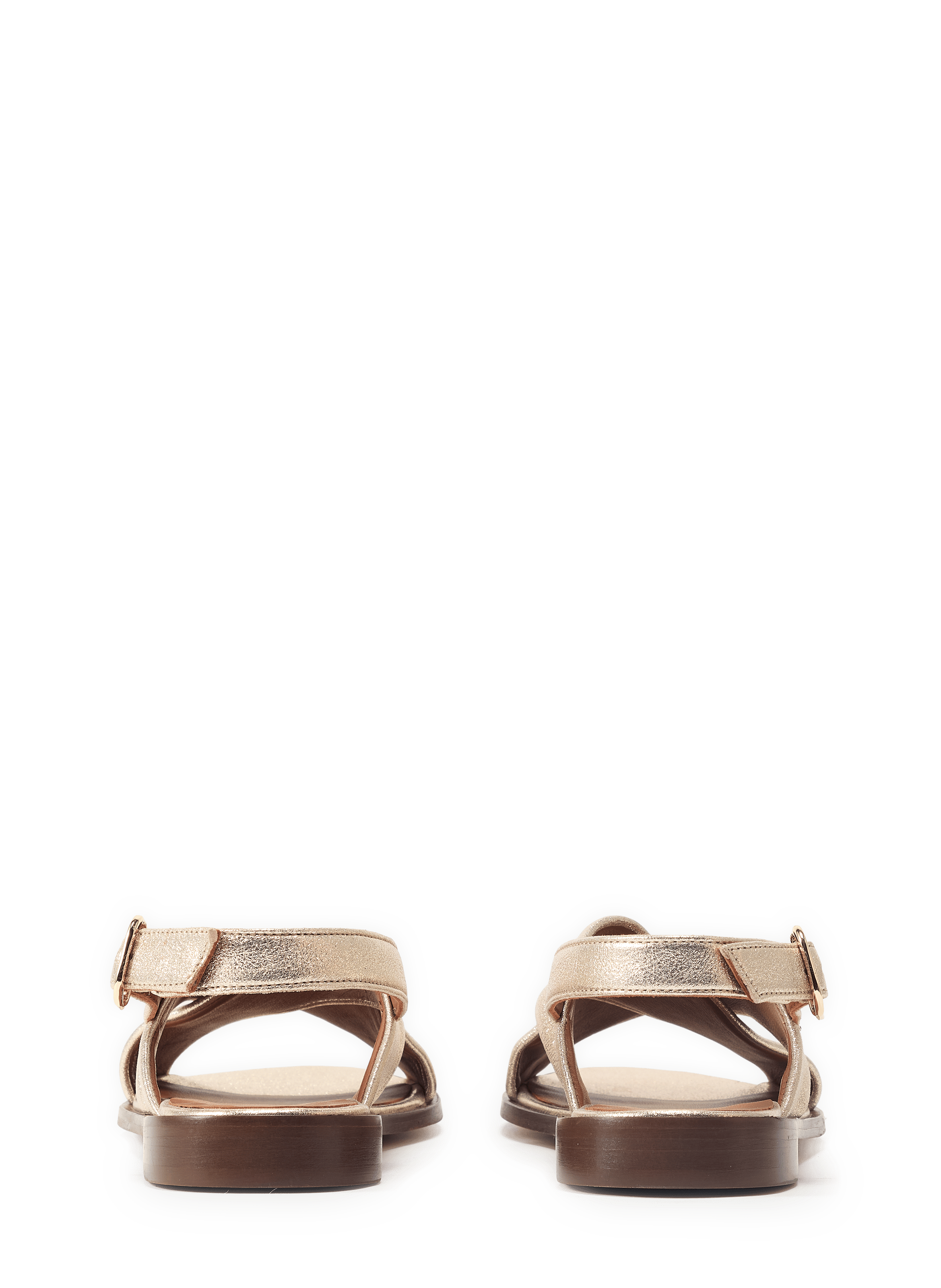 Sandales brillantes Axelle en cuir MAISON TOUFET Doré