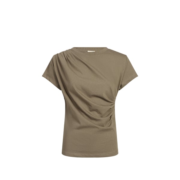 T-shirt Iraline manches courtes en coton et lin mélangés T-shirt Iraline manches courtes en coton et lin mélangés
