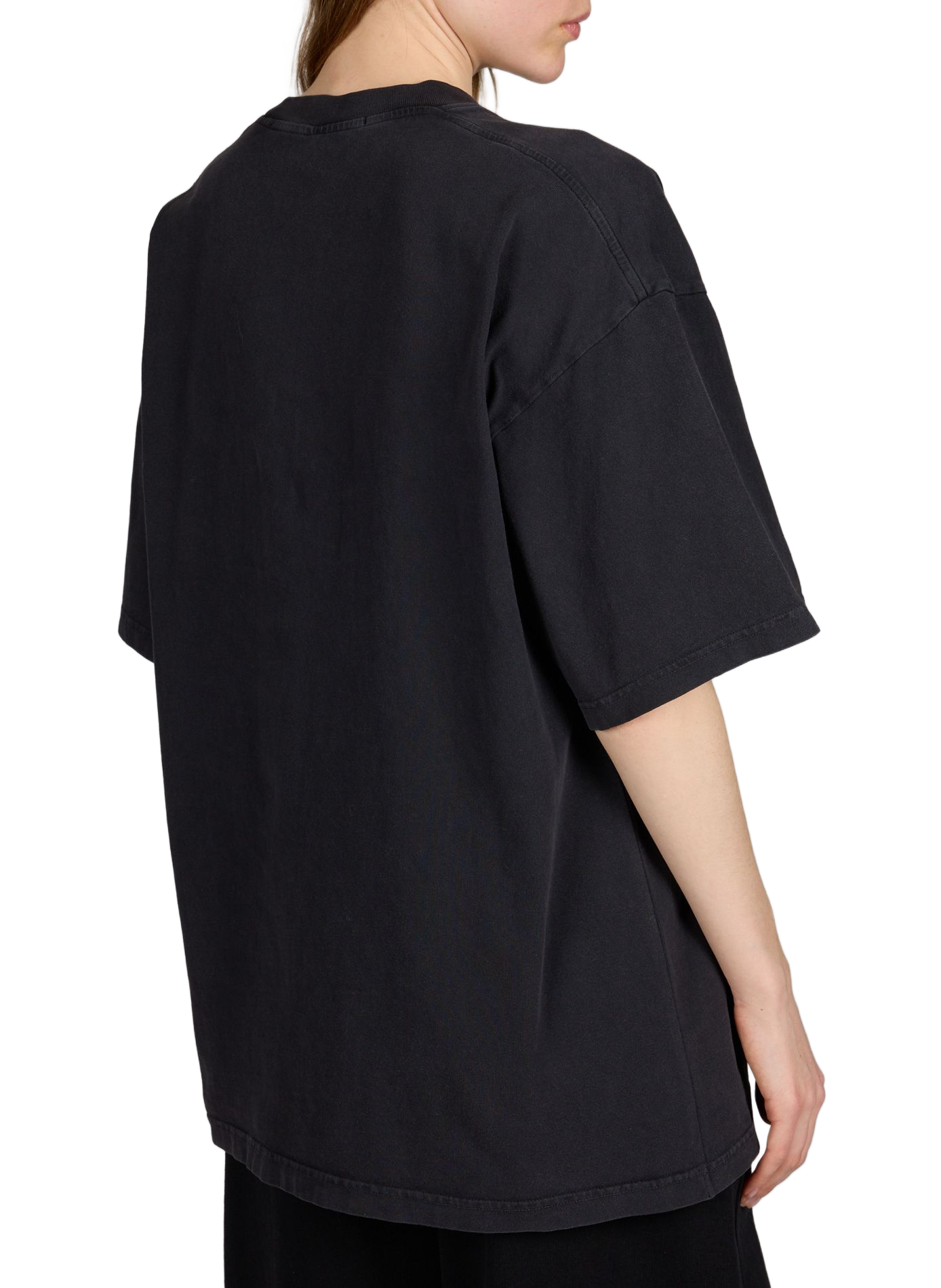 Loose-fitting T-shirt with rhinestone print ALEXANDER WANG Black