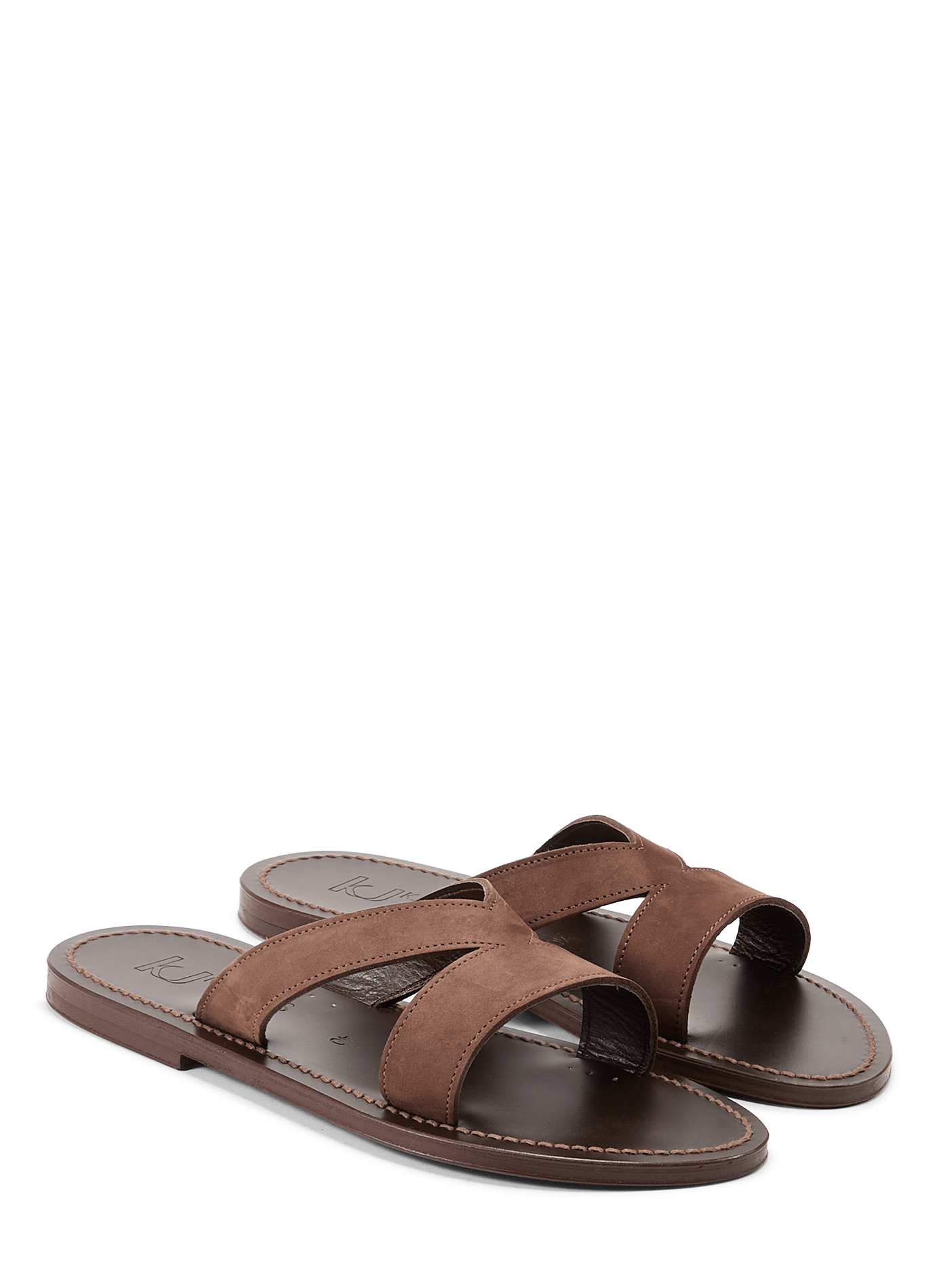 Mules plates Kalomira en cuir K. JACQUES Marron