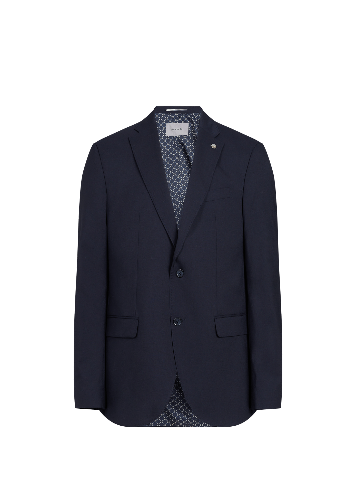 Einfarbiger Blazer aus gemischter Schurwolle PIERRE CARDIN Blau