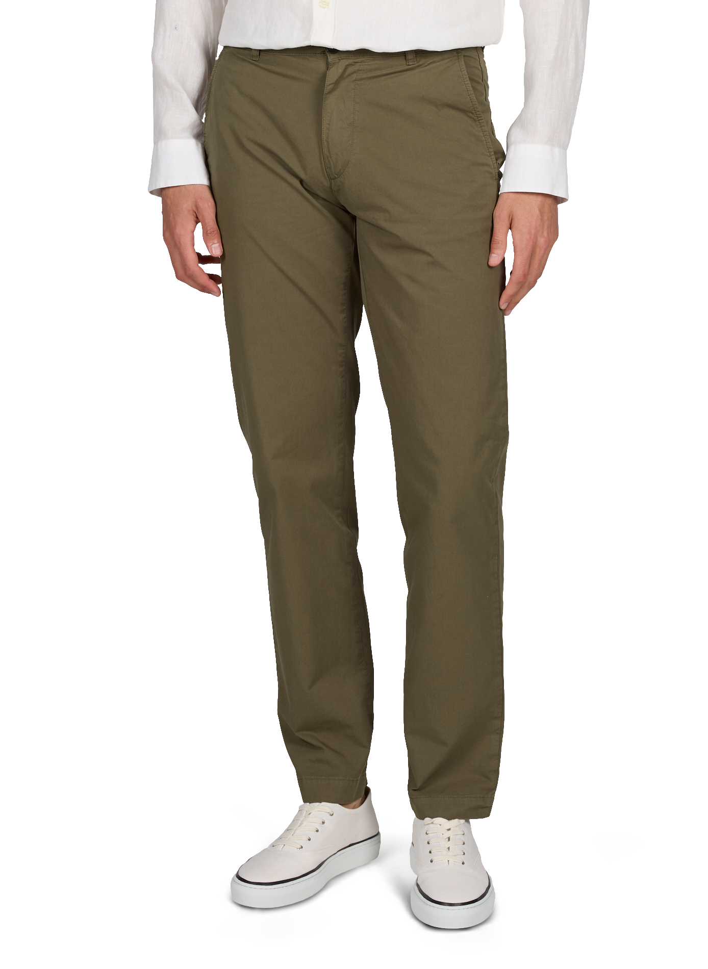 Semi-fitted Boston chino in lightweight cotton twill LAFAURIE Khaki